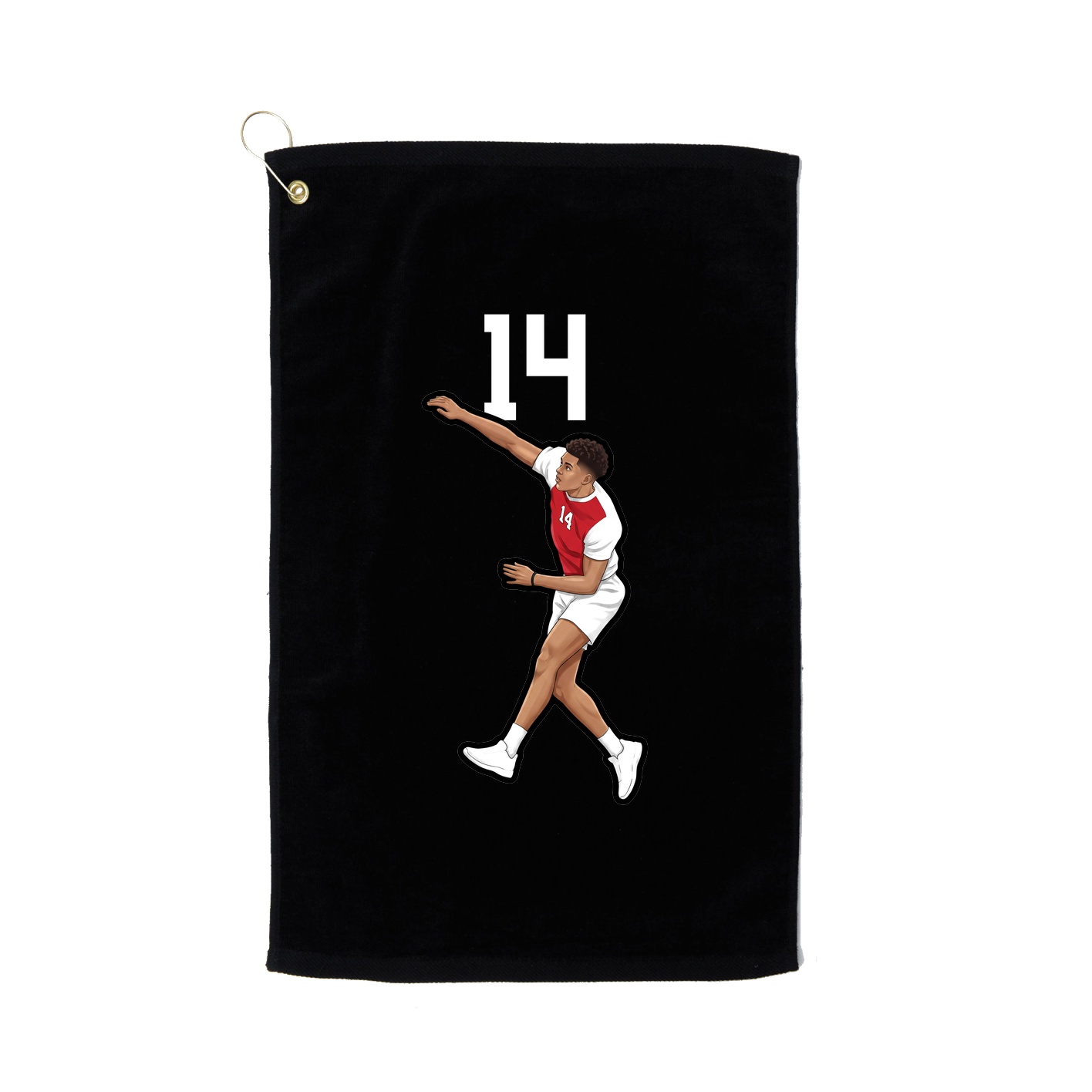 Golf Towel — Number Top in Black