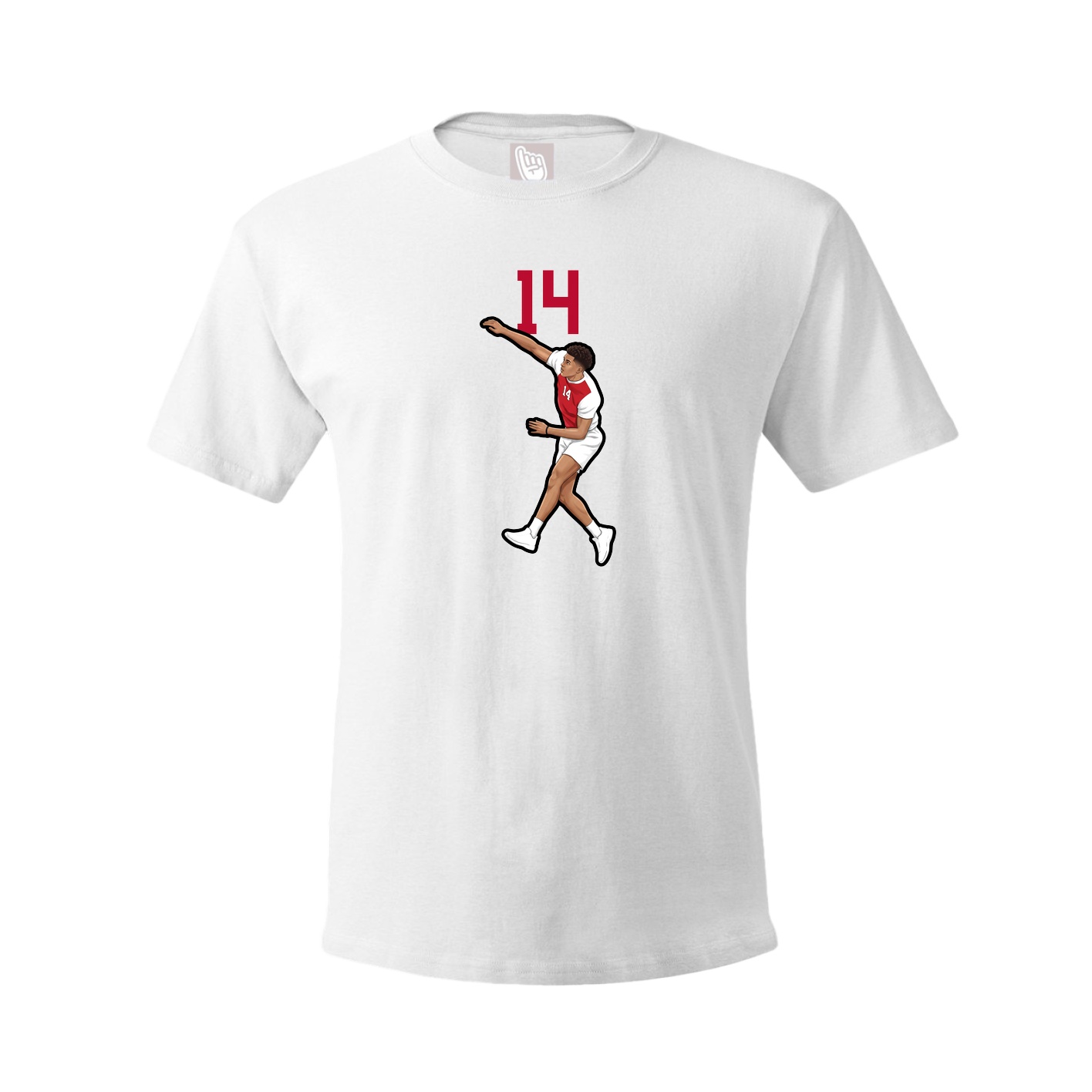 Youth Tee — Number Top in White
