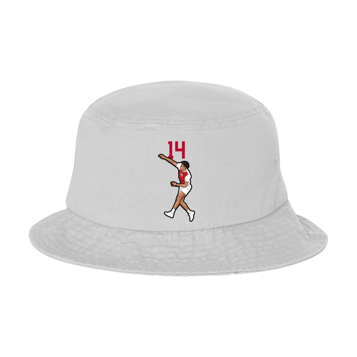 Bucket Cap — Number Top in White