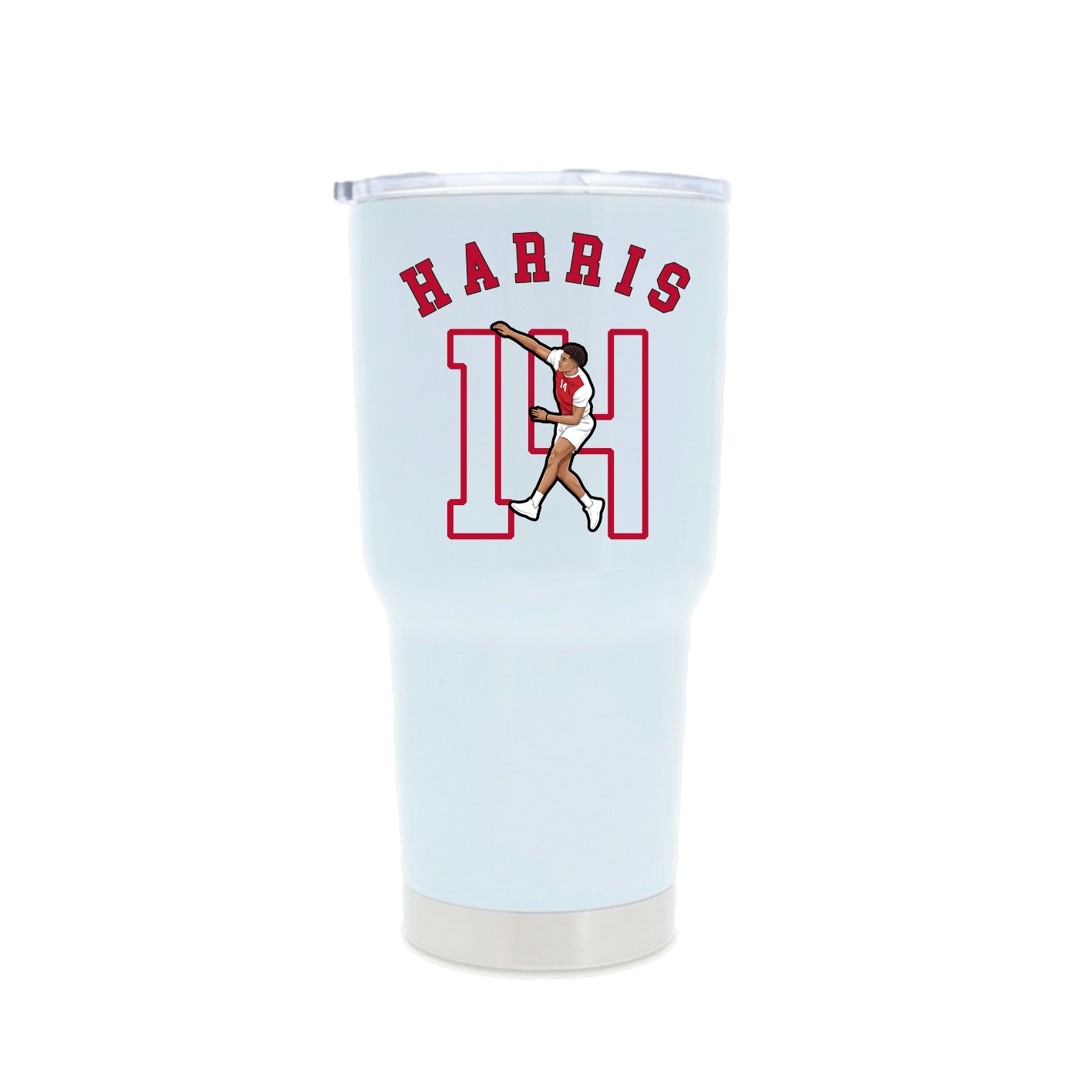 30oz Stainless Steel Tumbler — Shirsey Arch in White