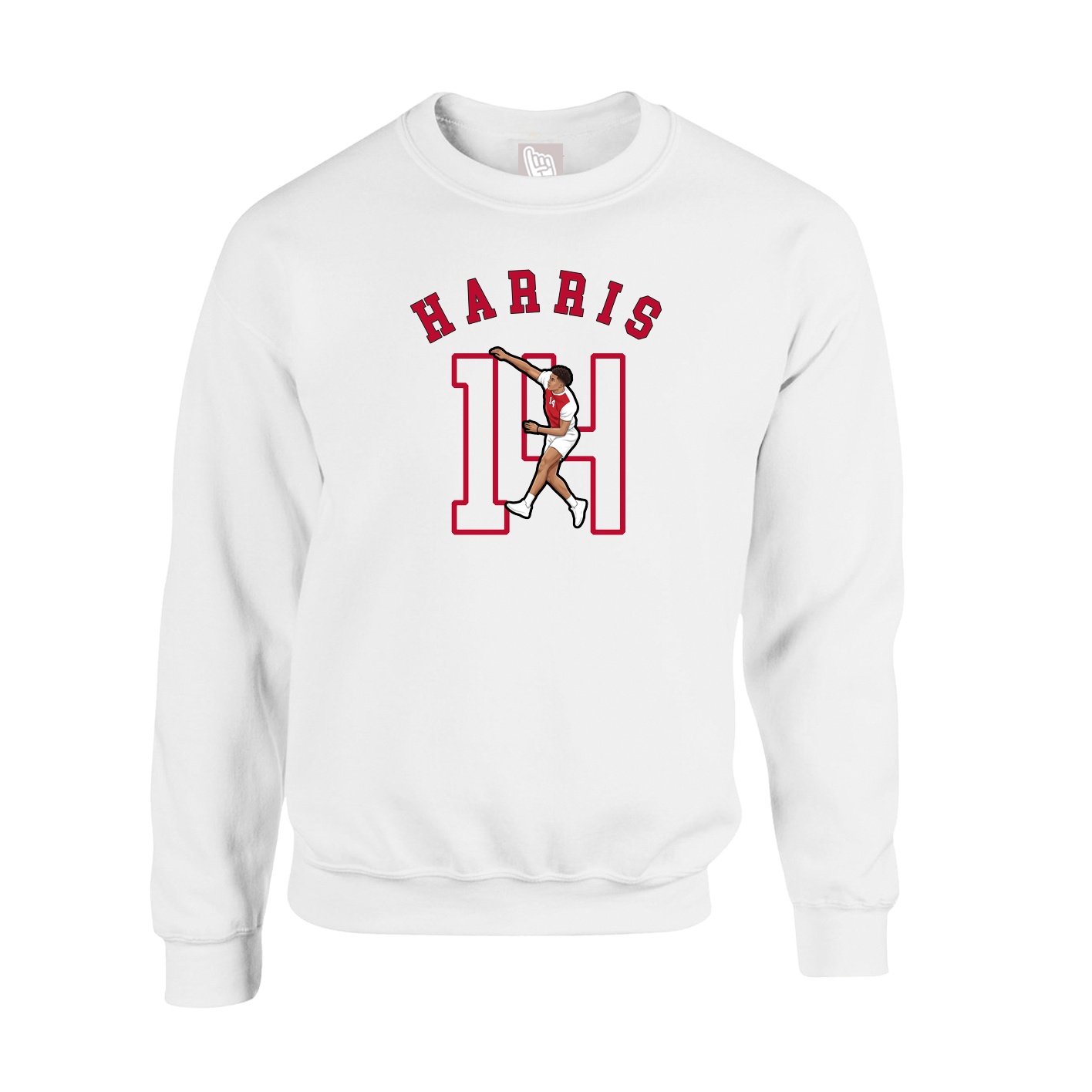 Fleece Crew — Shirsey Arch in White