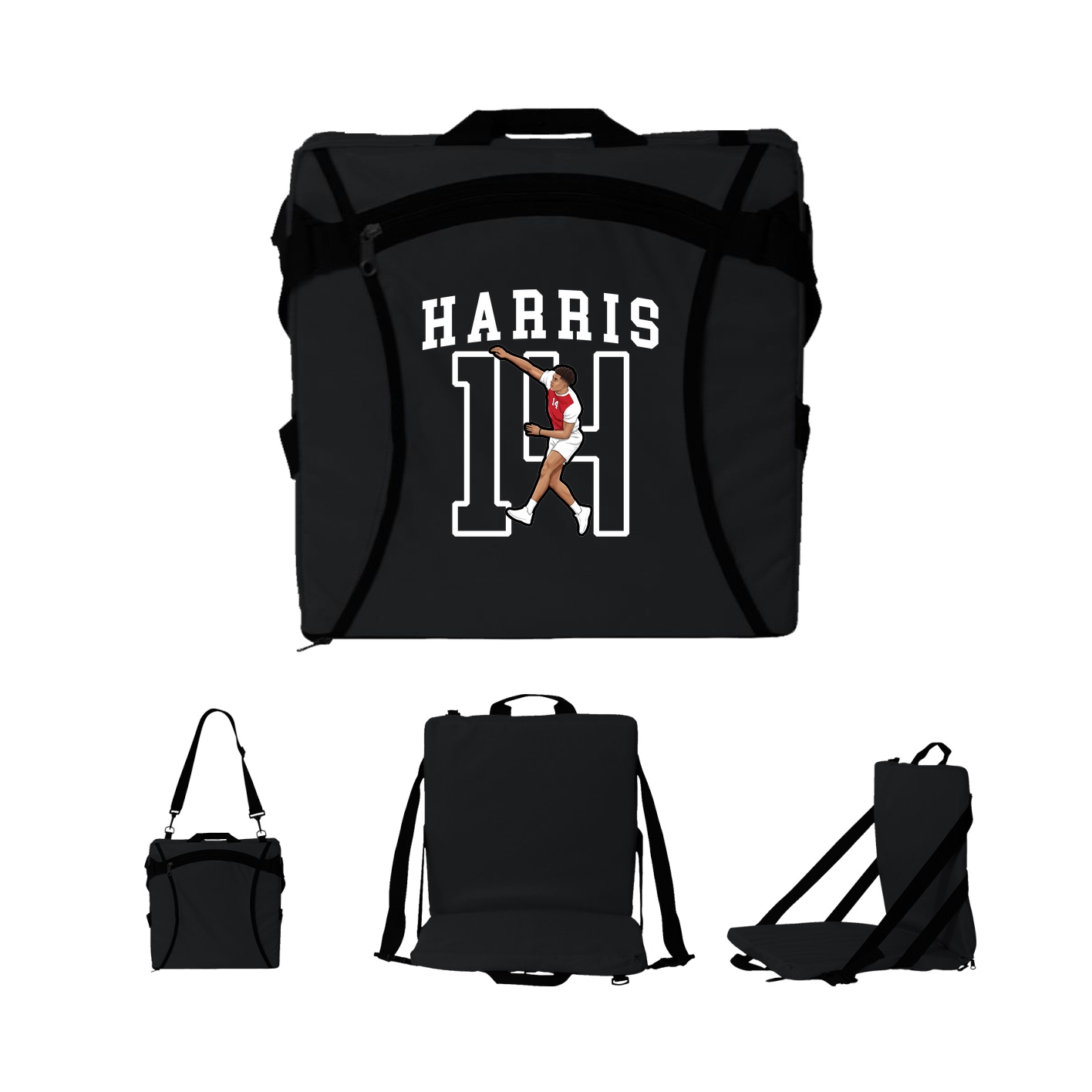 Folding Stadium Seat — Shirsey in Black
