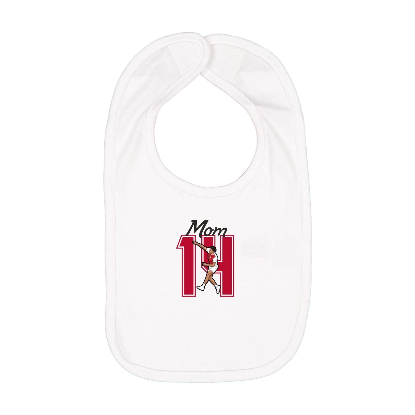 Infant Bib — Mothers Day Shirsey in White