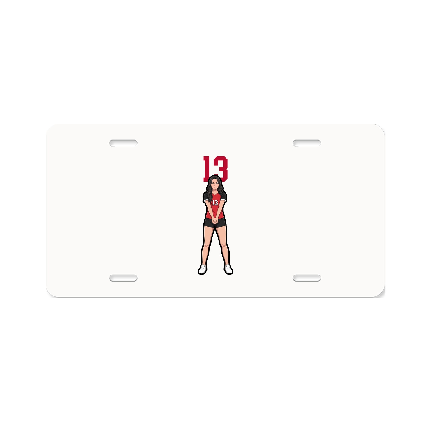 License Plate — Number Top in Classic