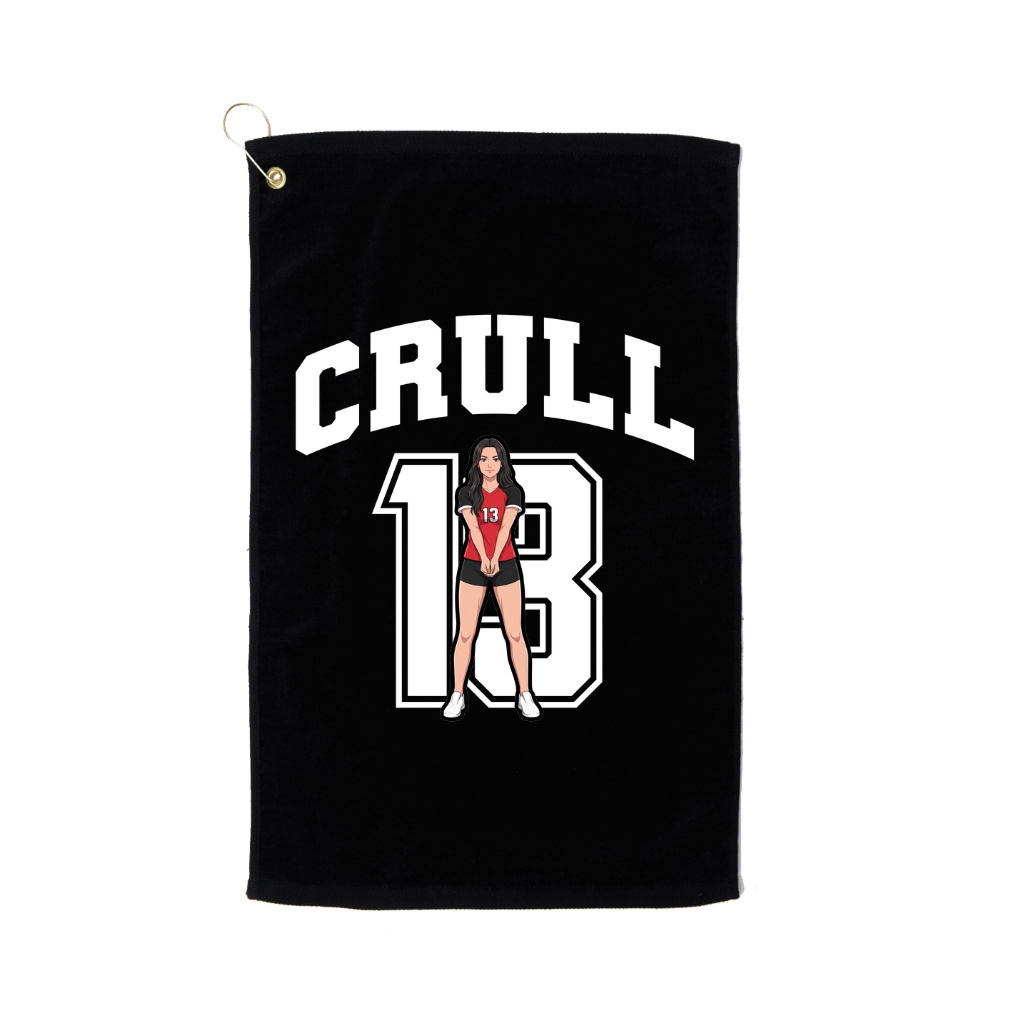Golf Towel — Number in Black