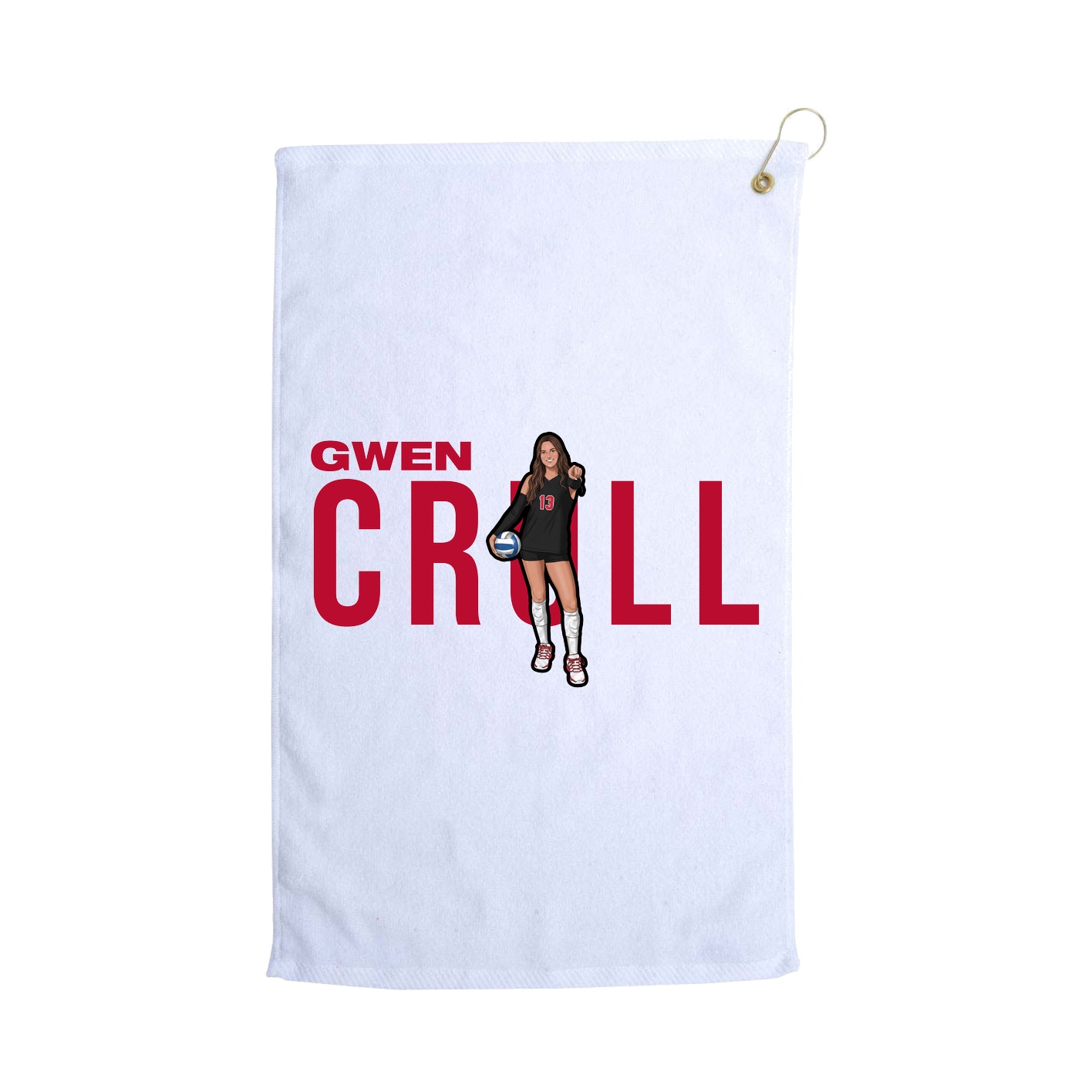 Golf Towel — Player Name in White