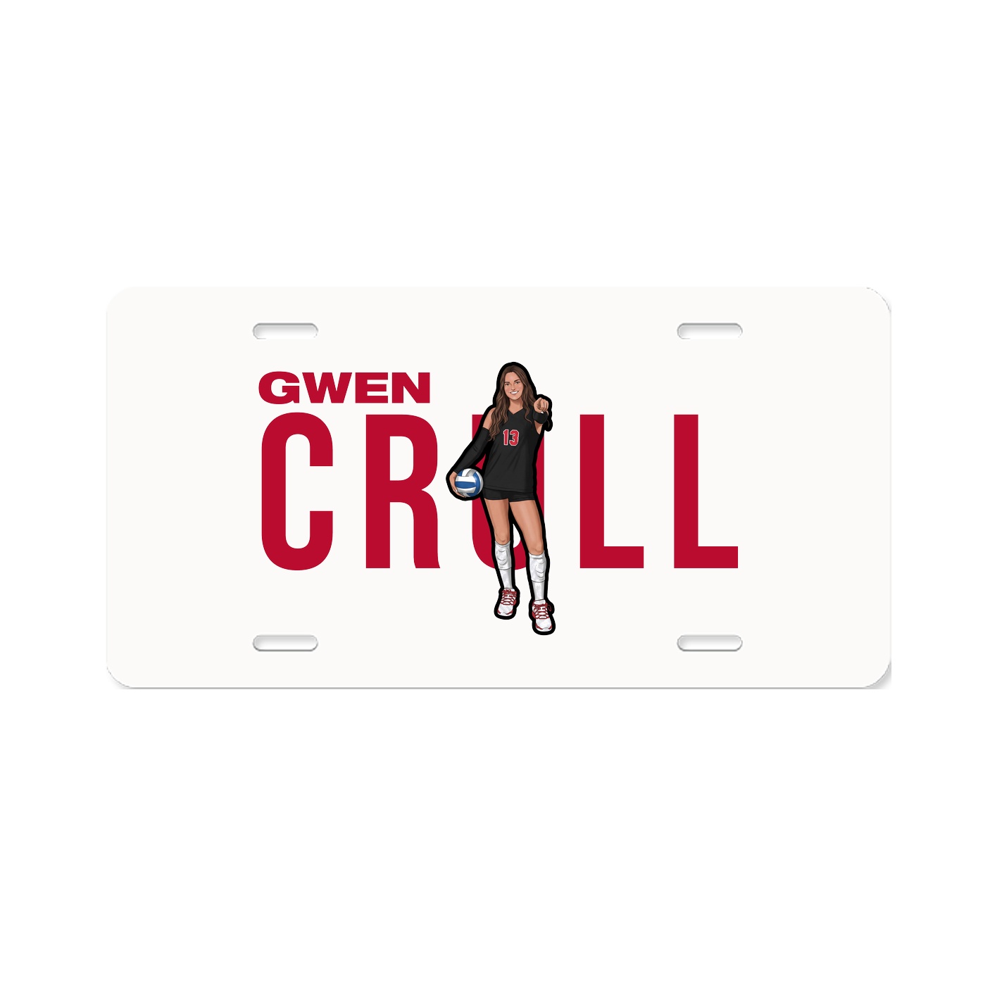 License Plate — Player Name in Classic