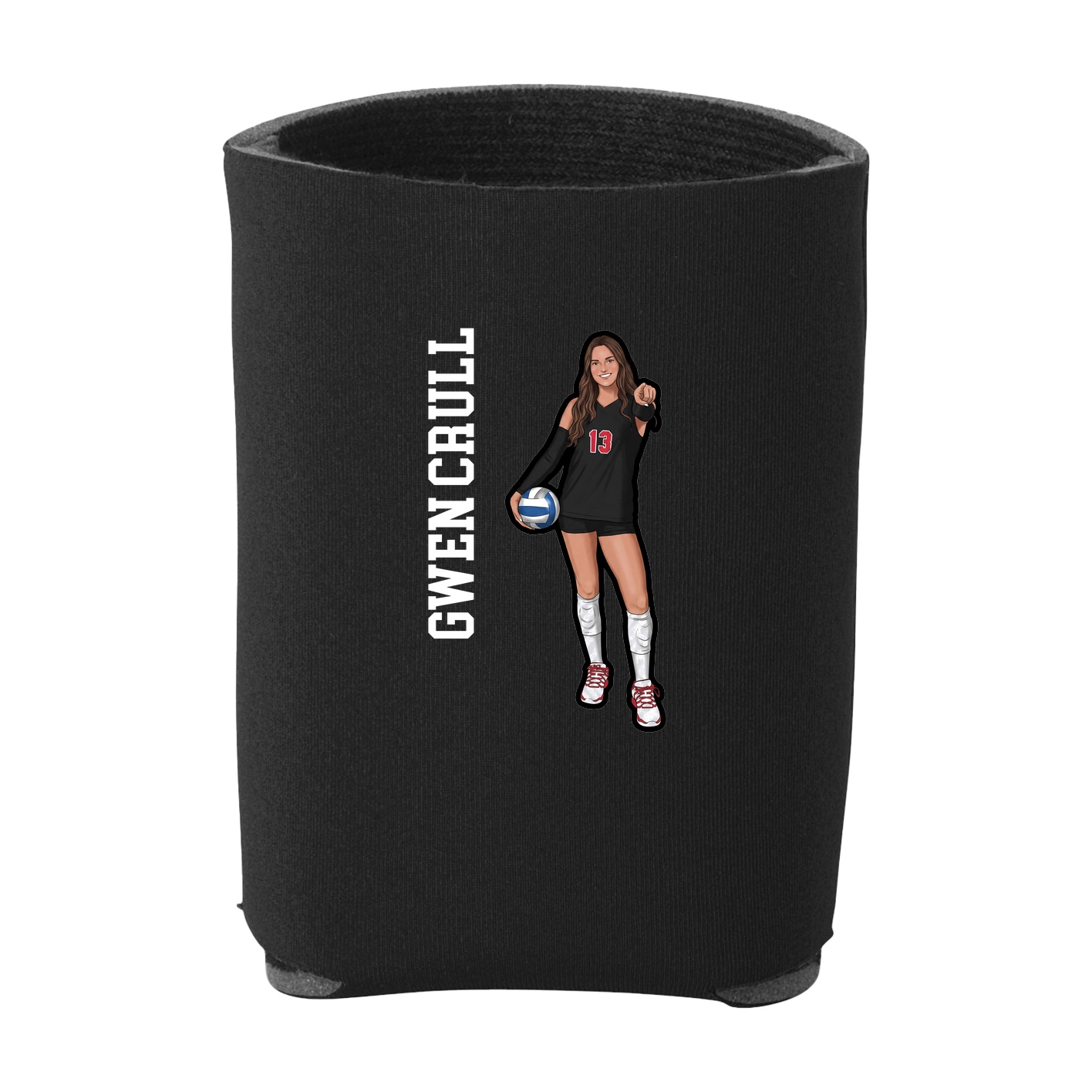 Can Holder — Name Vertical in Black