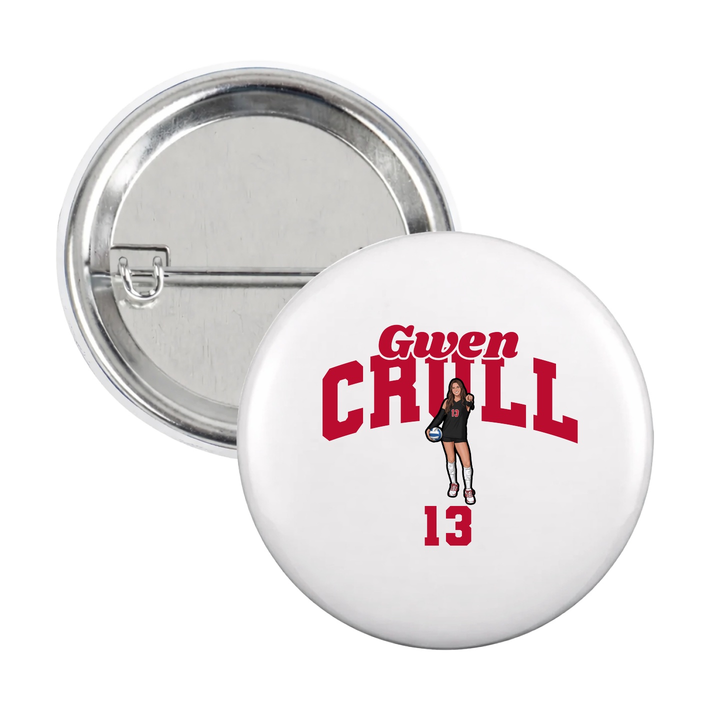 Game Day Button — Signature Arch in White
