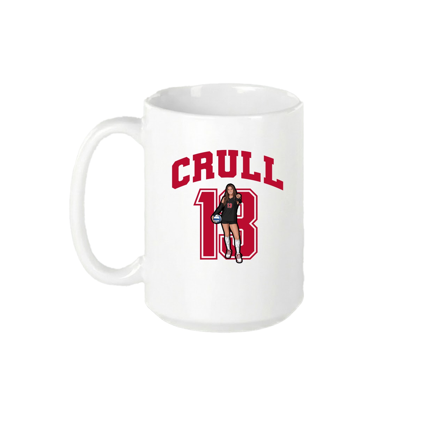 15oz Coffee Mug — Number in White