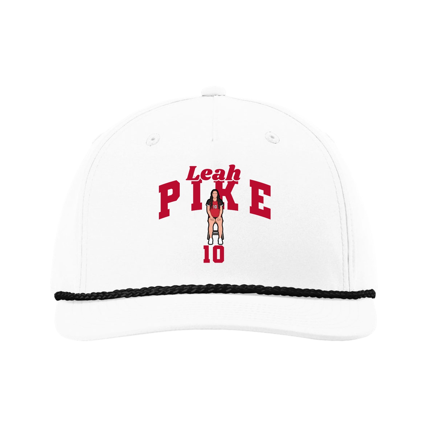 Five-Panel Classic Rope Cap — Signature Arch in White