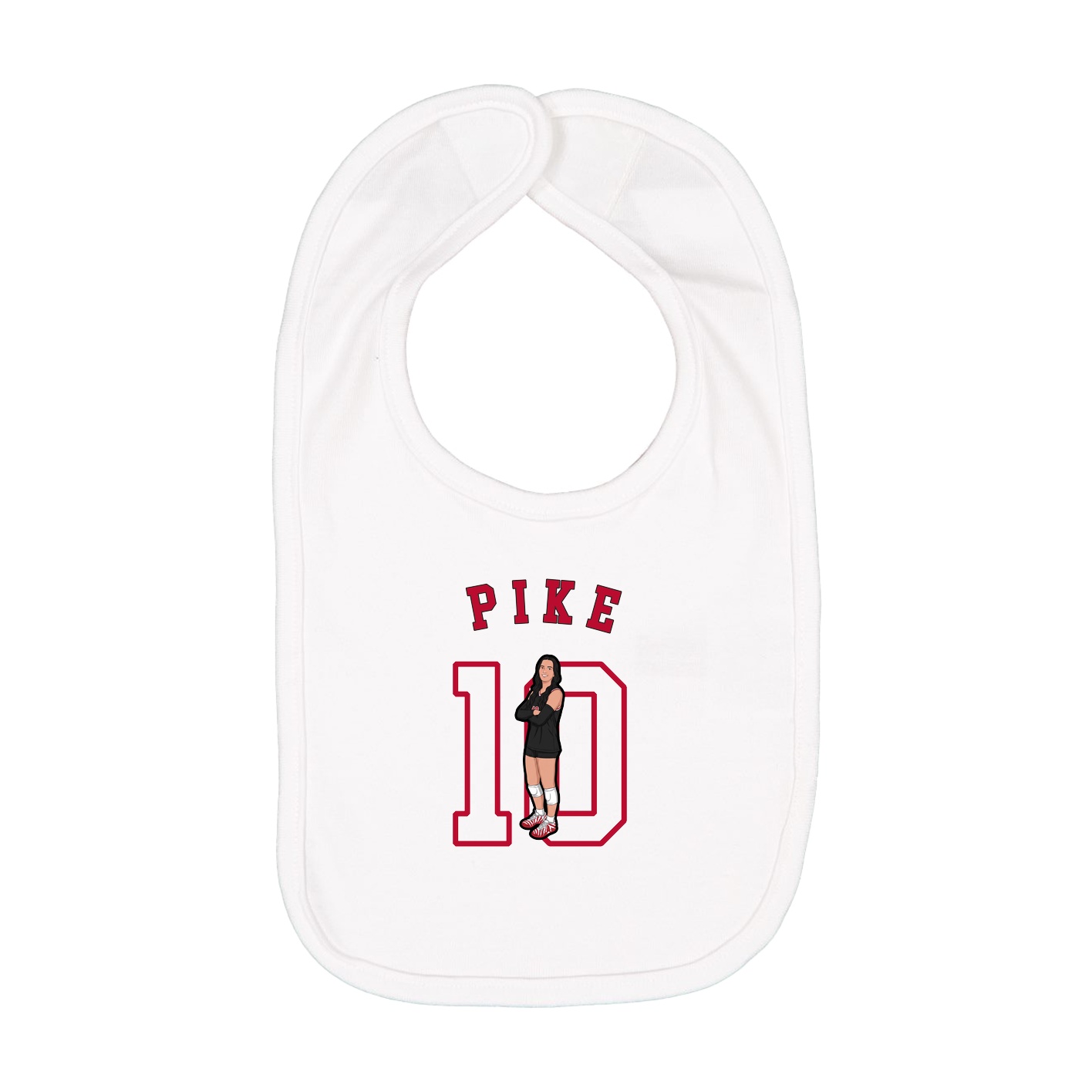 Infant Bib — Shirsey Arch in White