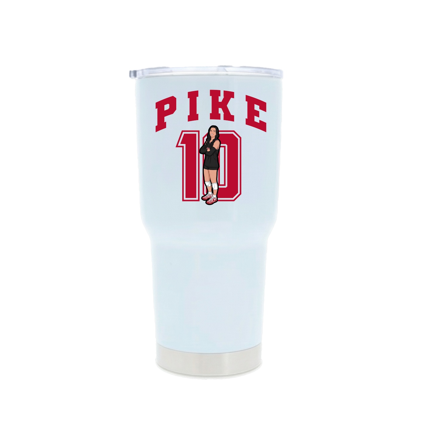 30oz Stainless Steel Tumbler — Number in White