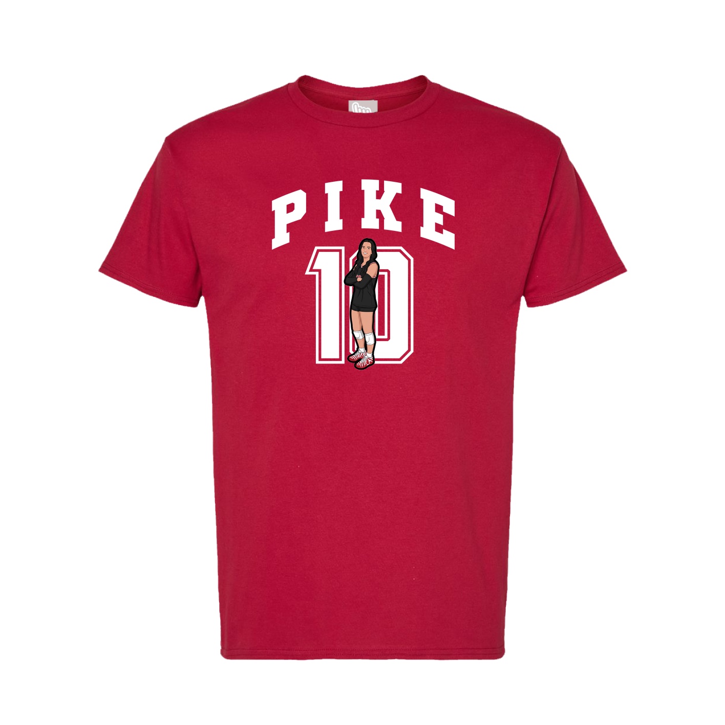 Tee — Number in Crimson