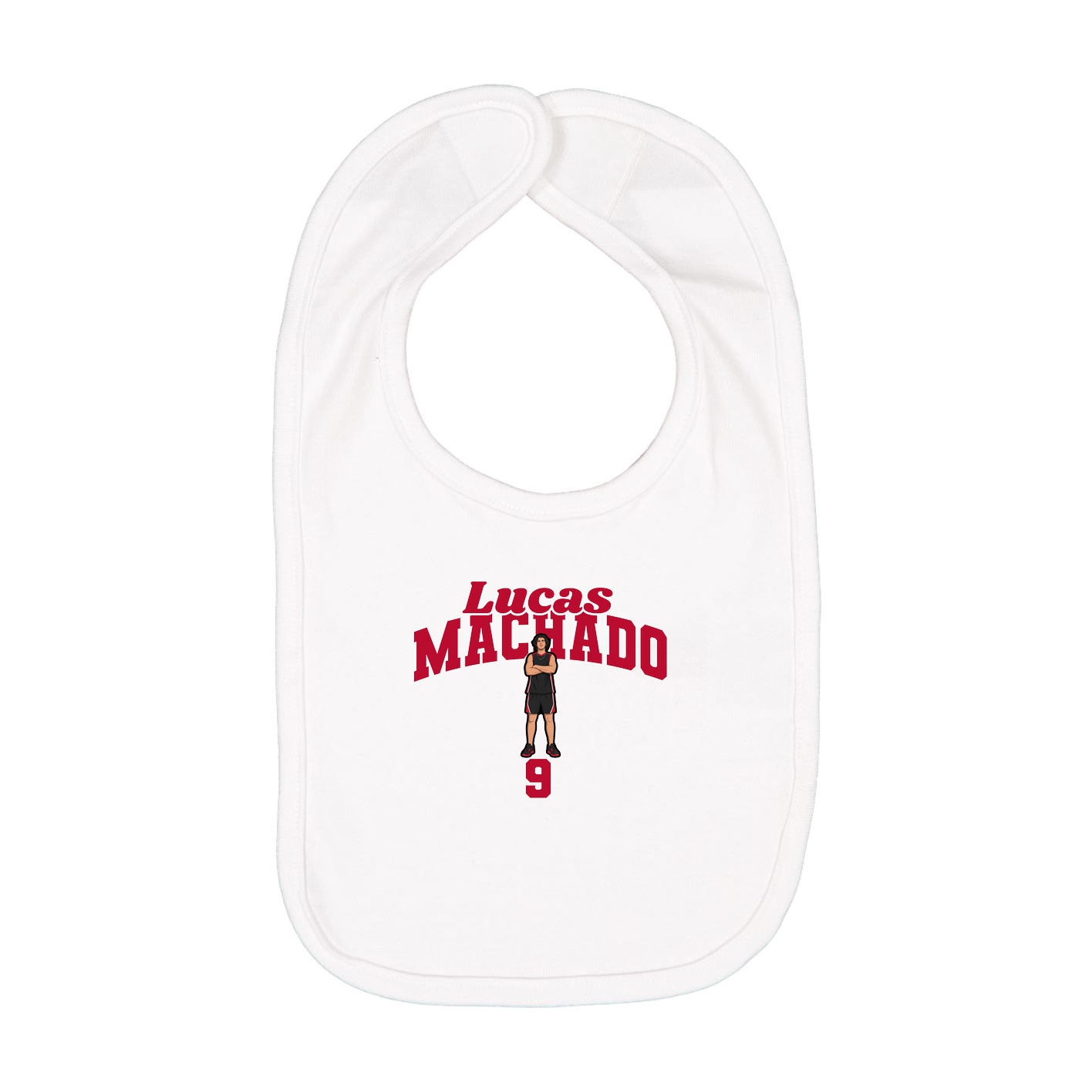 Infant Bib — Signature Arch in White