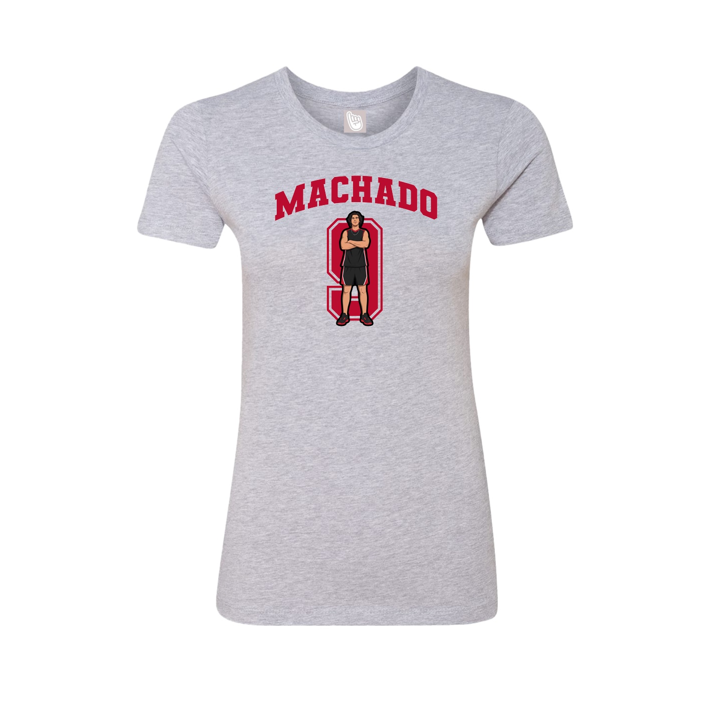 Fitted Women's Tee — Number in Grey