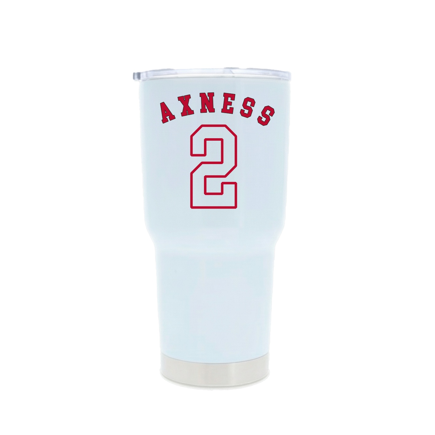 30oz Stainless Steel Tumbler — Shirsey Arch in White