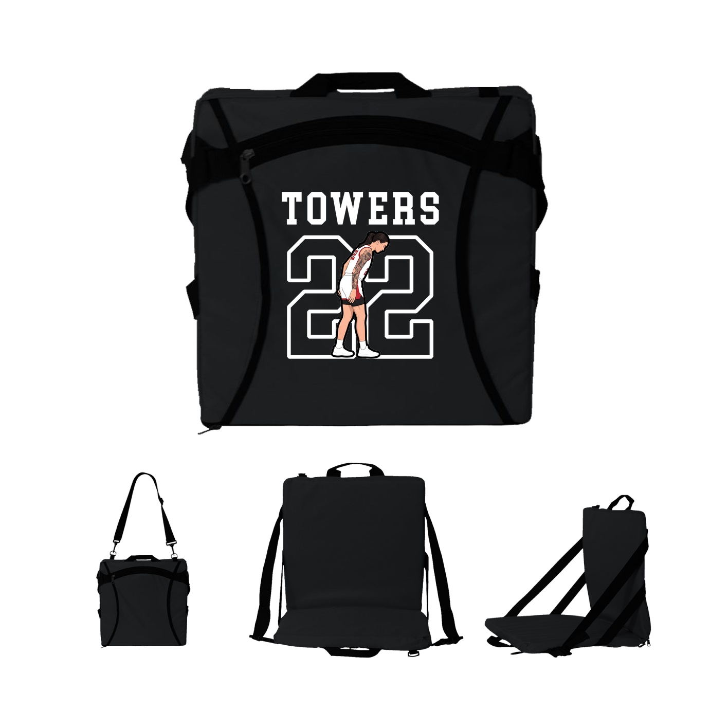 Folding Stadium Seat — Shirsey in Black