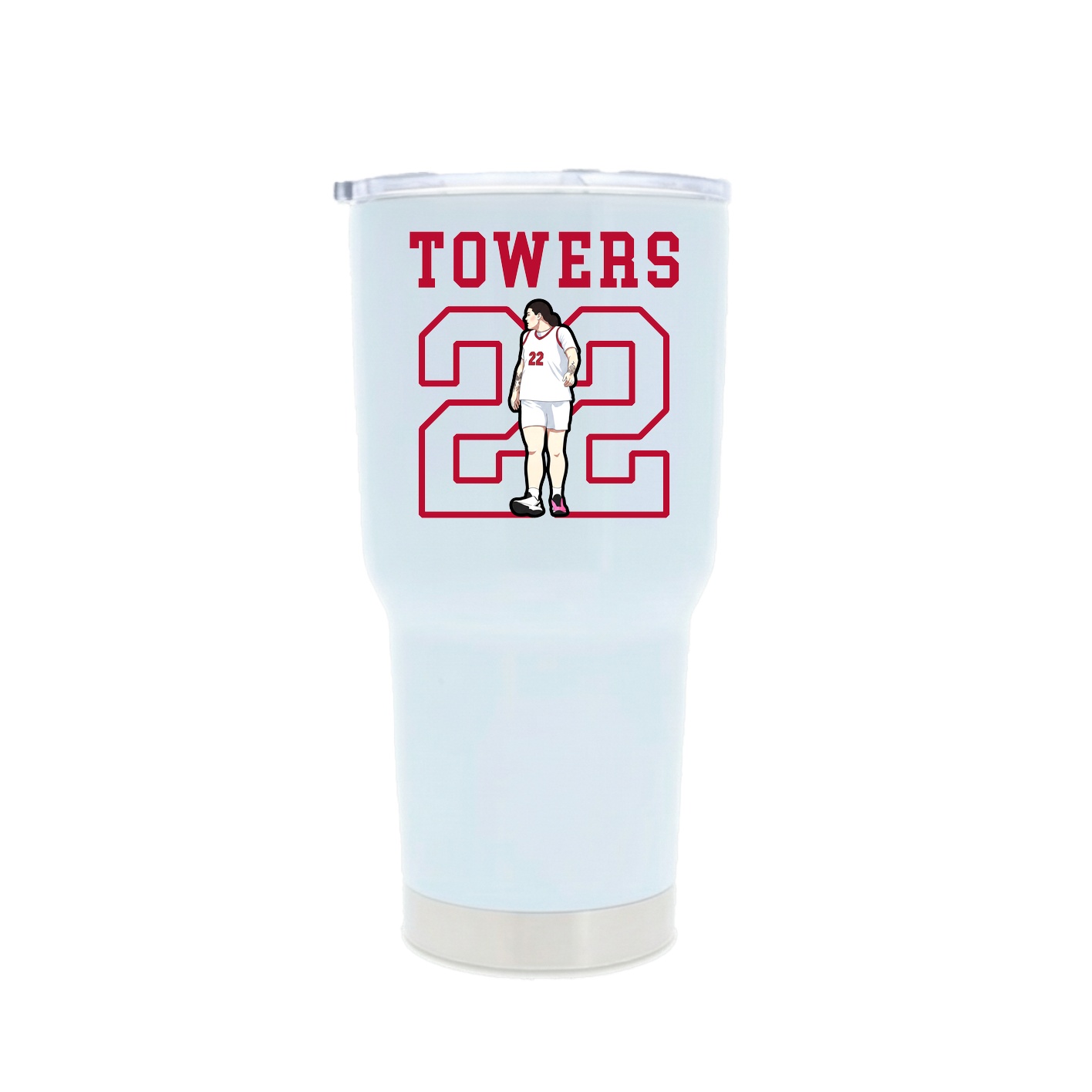30oz Stainless Steel Tumbler — Shirsey in White