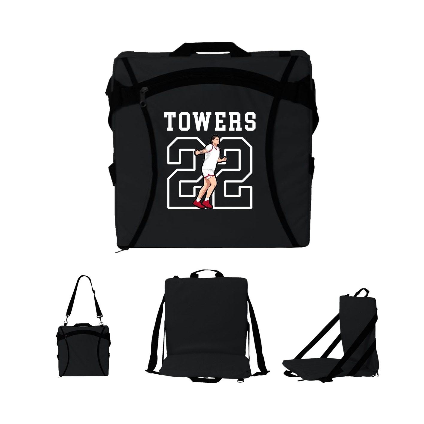 Folding Stadium Seat — Shirsey in Black