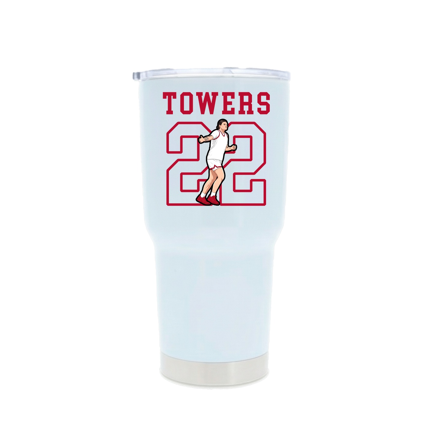 30oz Stainless Steel Tumbler — Shirsey in White