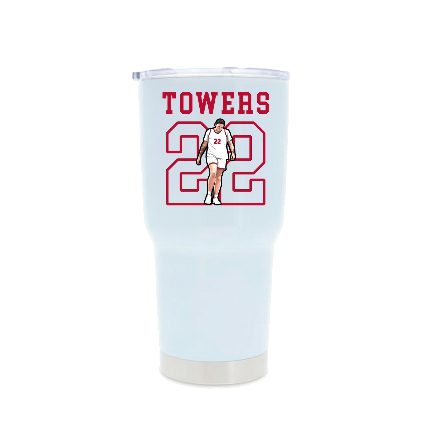 30oz Stainless Steel Tumbler — Shirsey in White