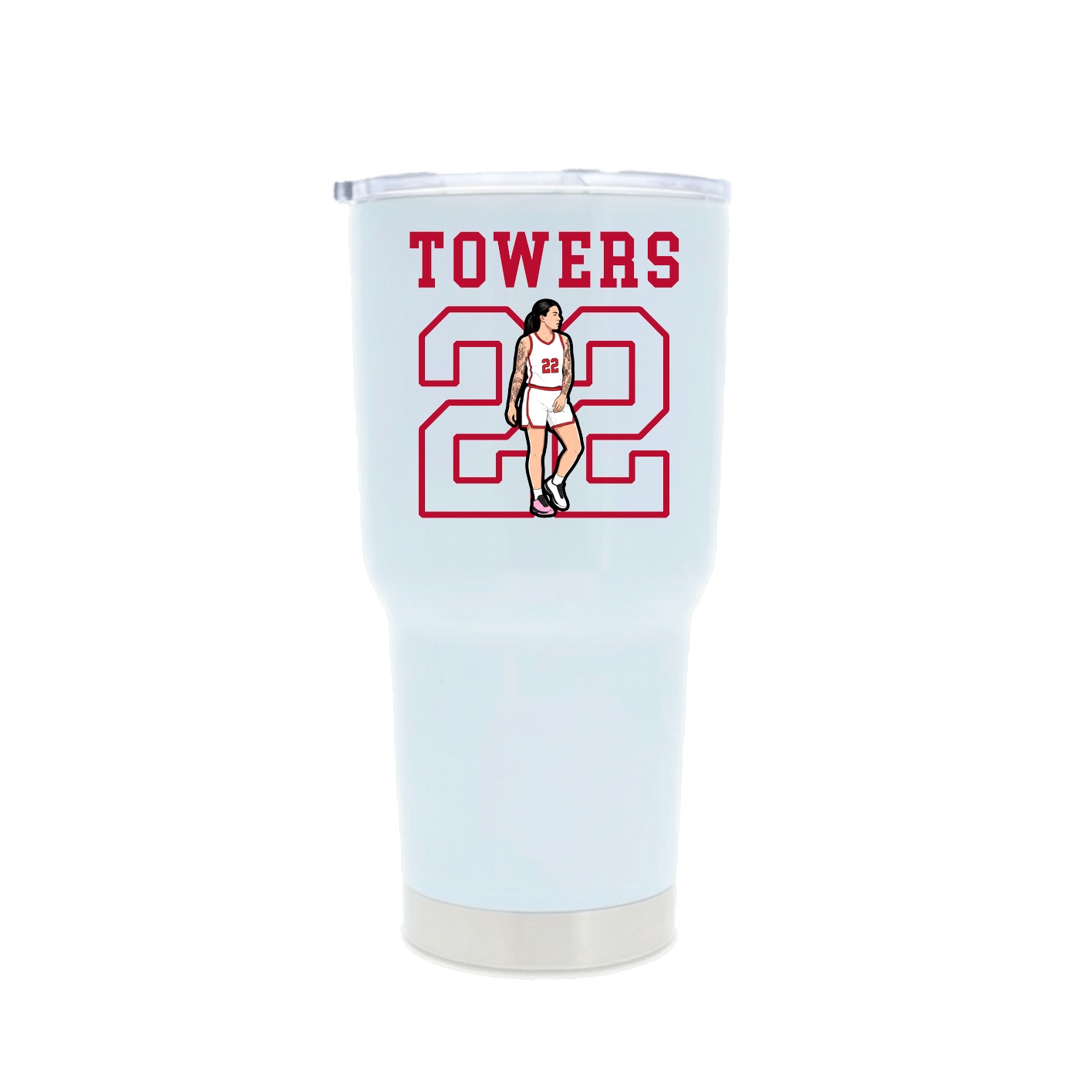 30oz Stainless Steel Tumbler — Shirsey in White