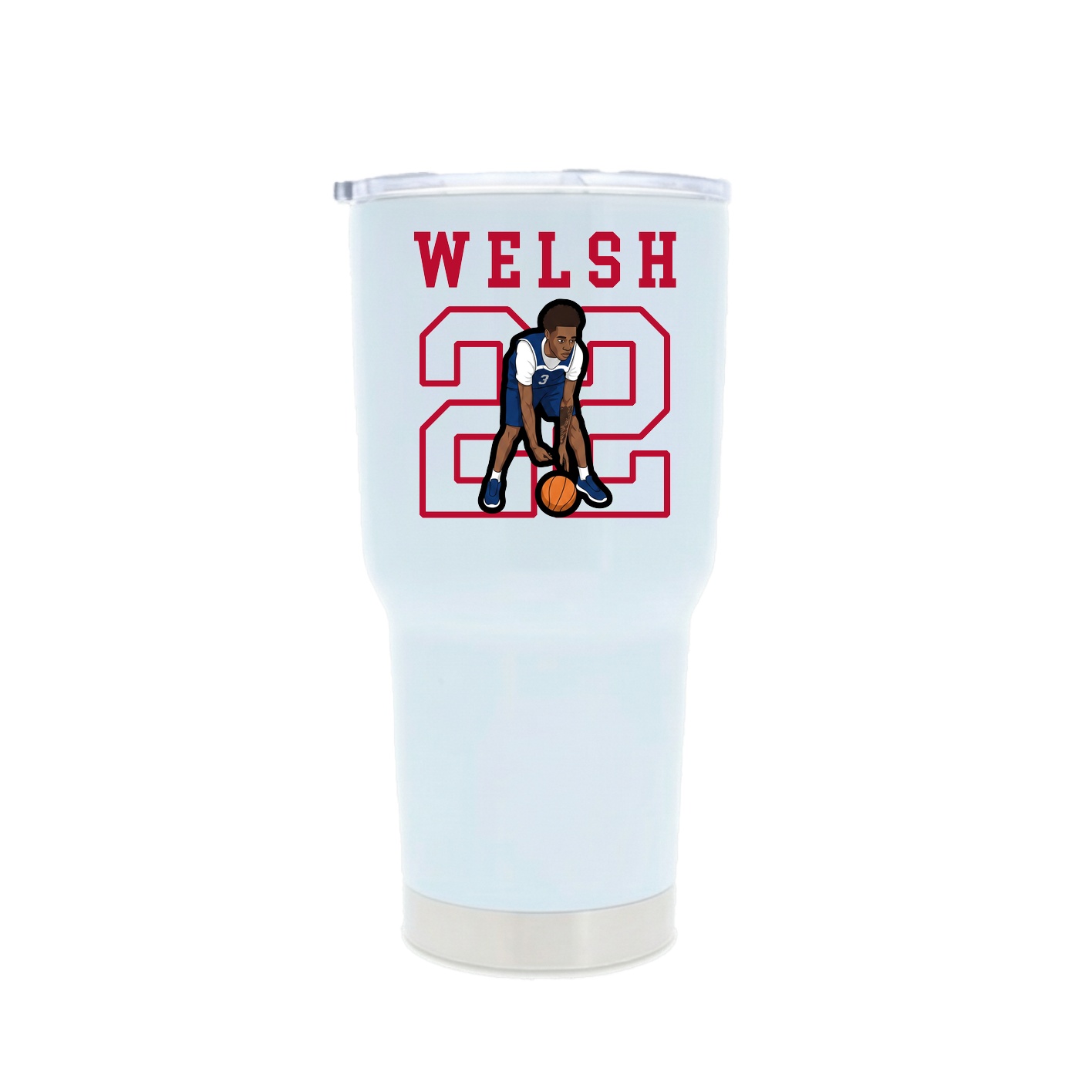 30oz Stainless Steel Tumbler — Shirsey in White