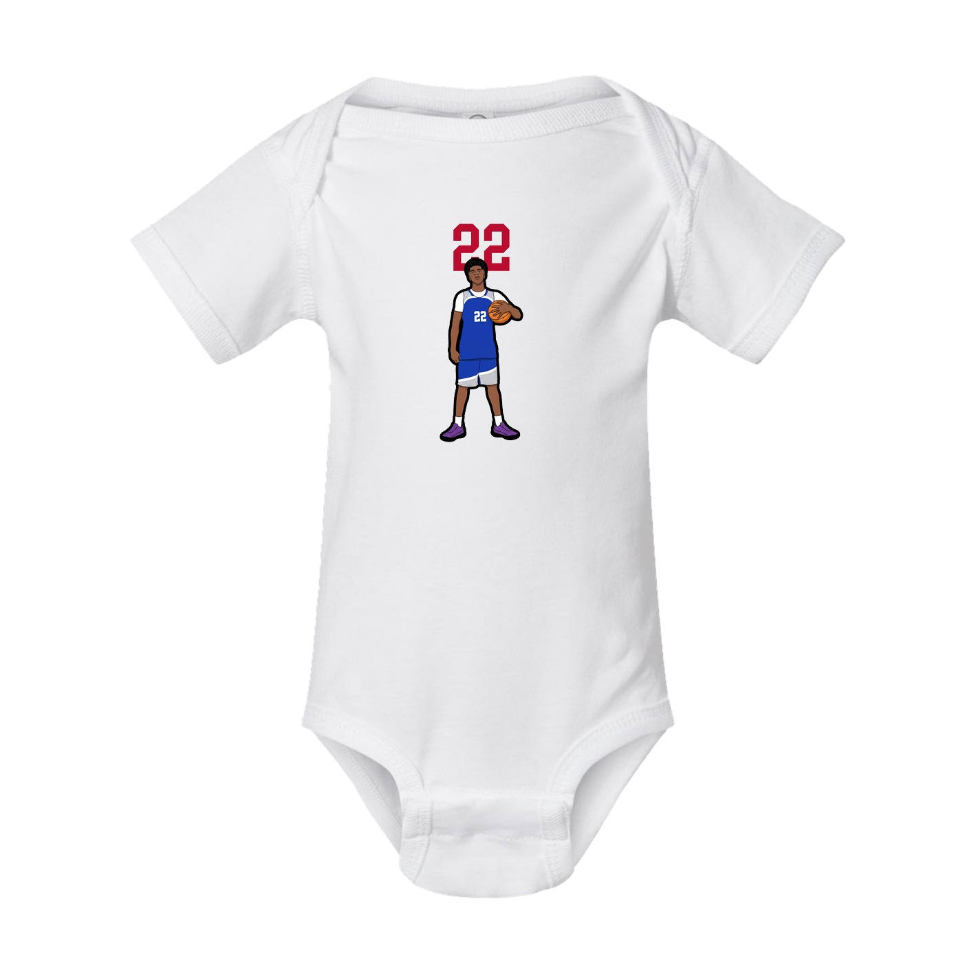 Baby Onesie — Number Top in White
