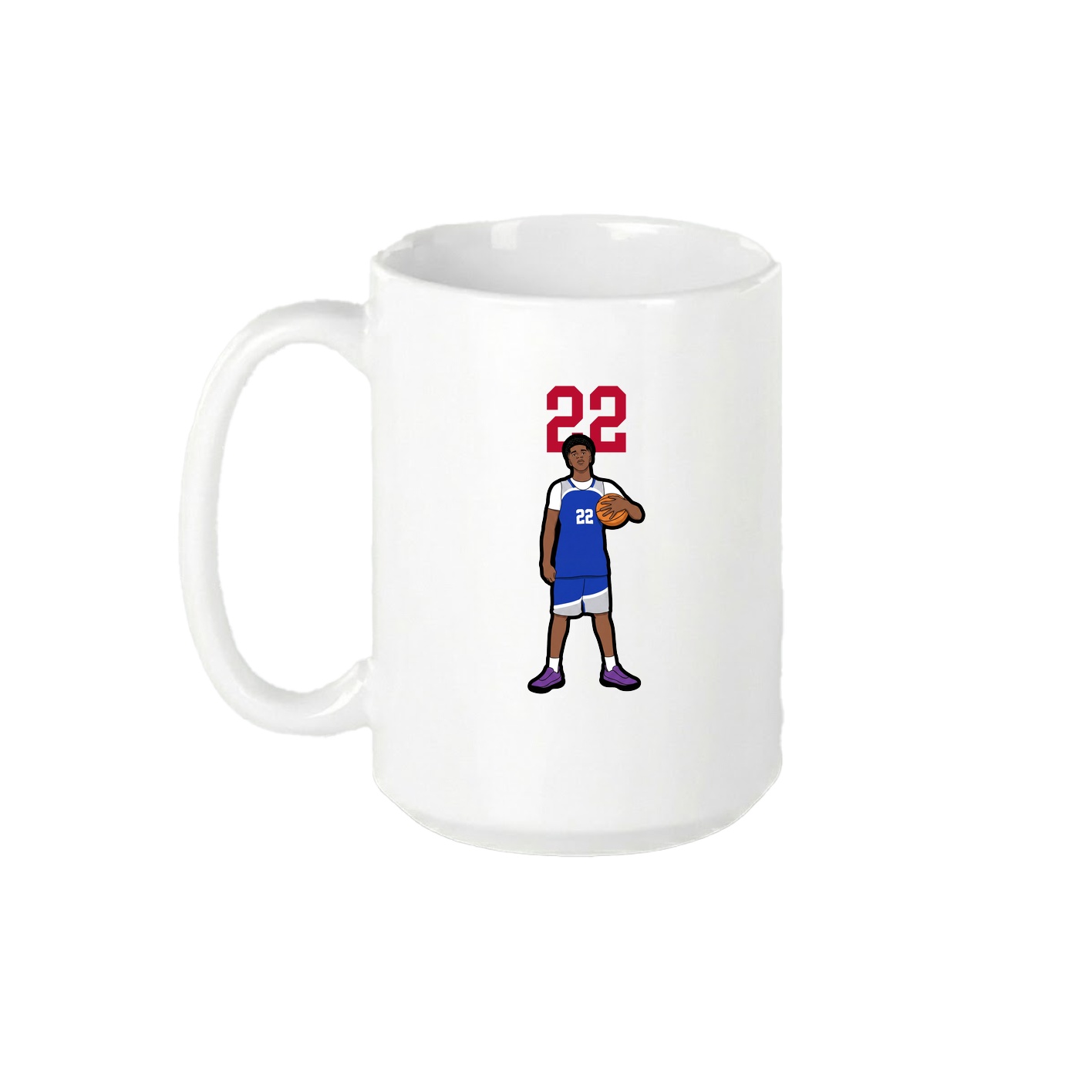 15oz Coffee Mug — Number Top in White