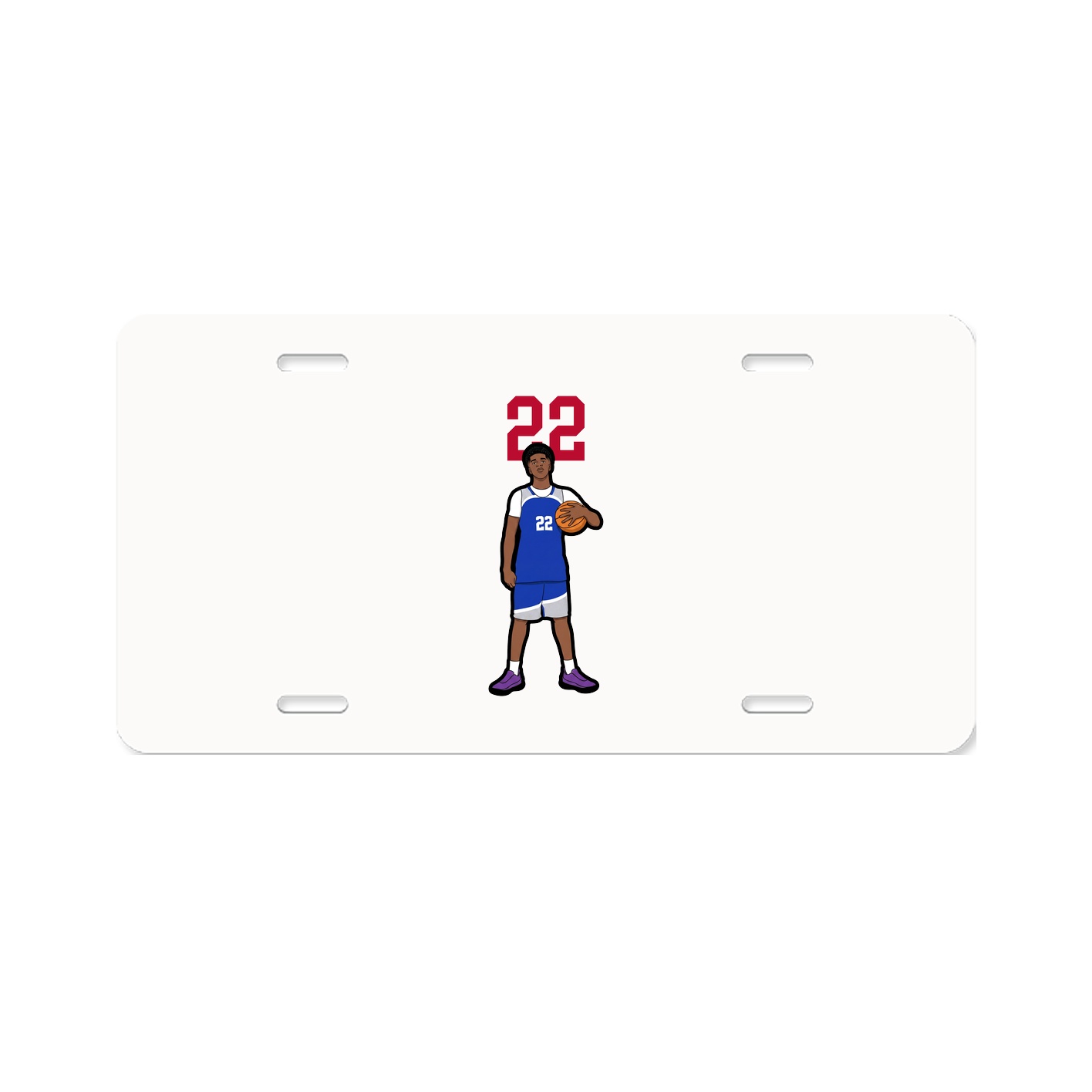License Plate — Number Top in Classic