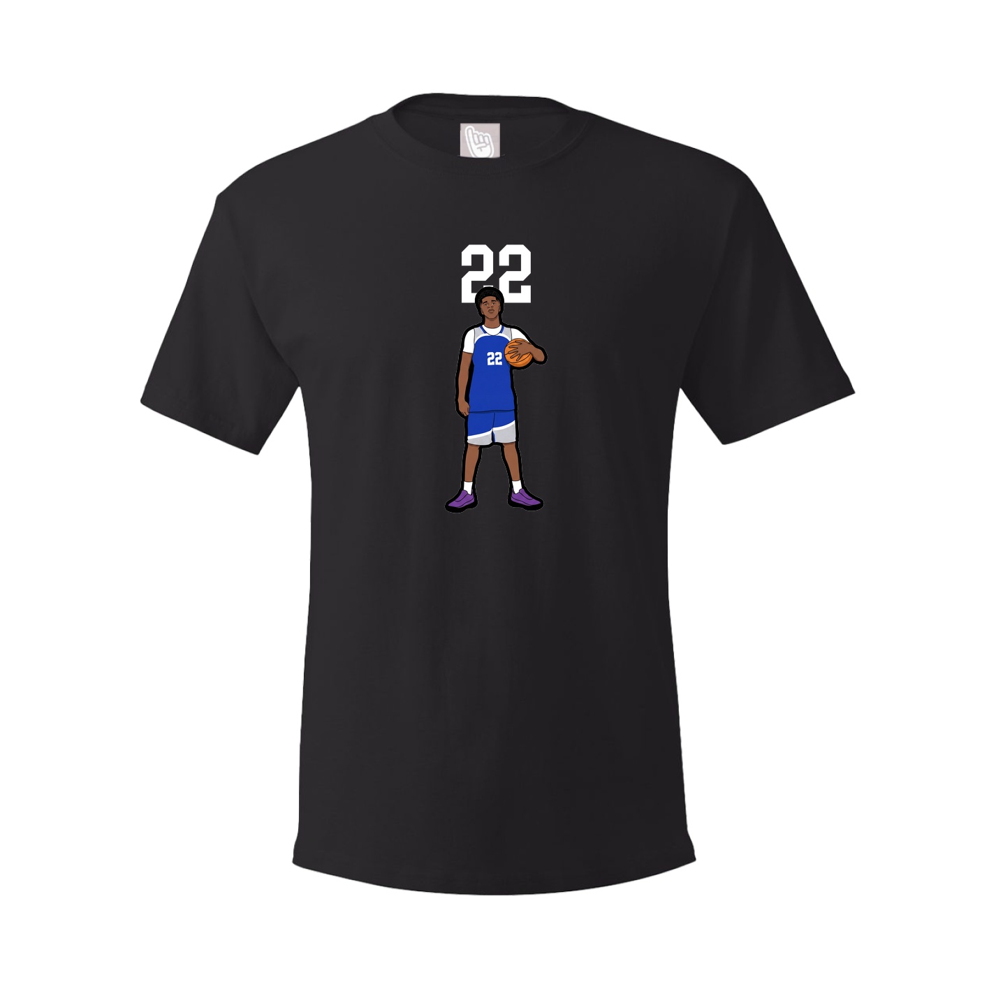 Youth Tee — Number Top in Black