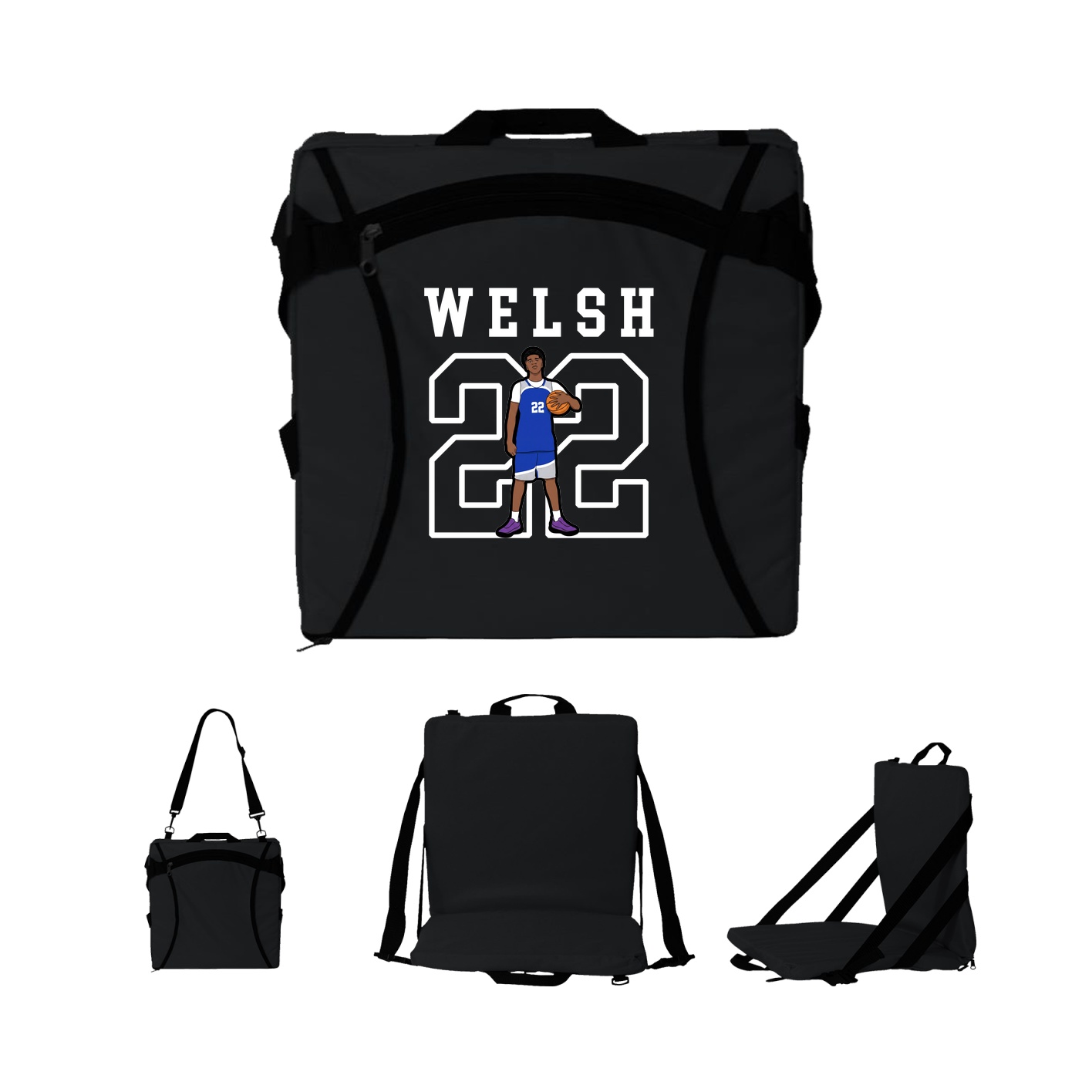 Folding Stadium Seat — Shirsey in Black