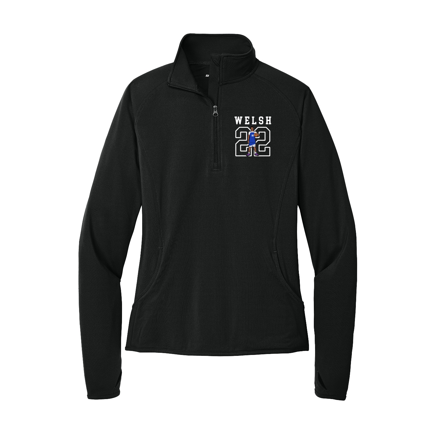 Women's Q-Zip Pullover — Shirsey in Black