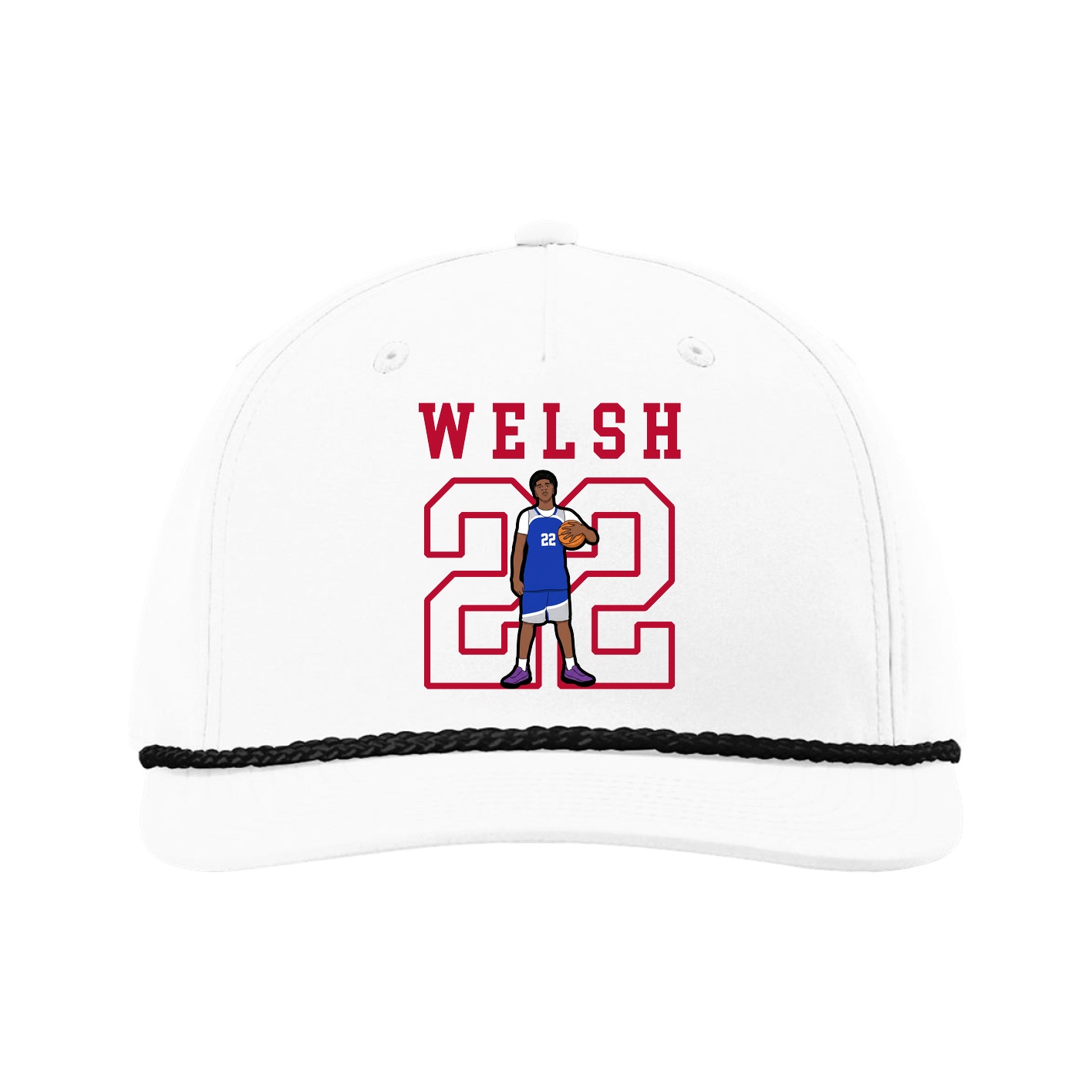 Five-Panel Classic Rope Cap — Shirsey in White