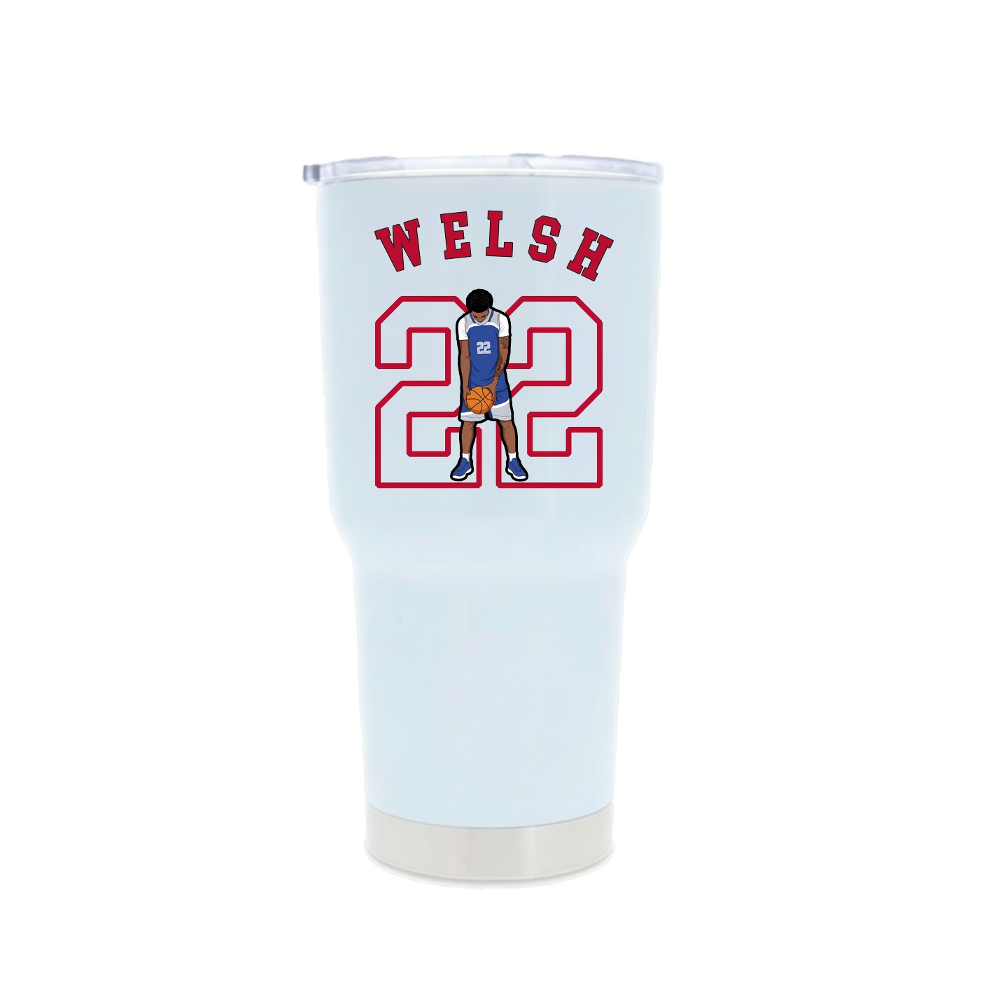 30oz Stainless Steel Tumbler — Shirsey Arch in White
