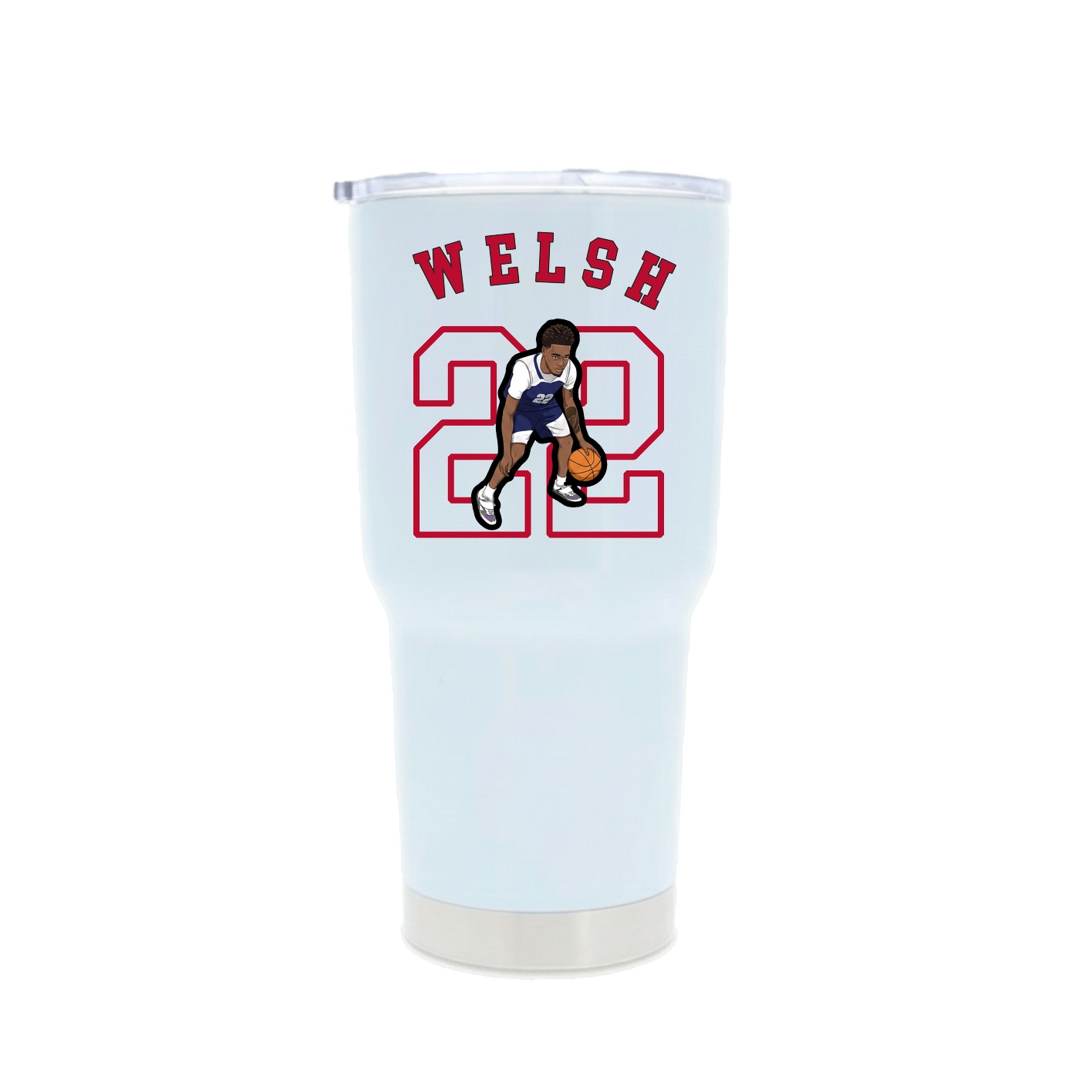 30oz Stainless Steel Tumbler — Shirsey Arch in White