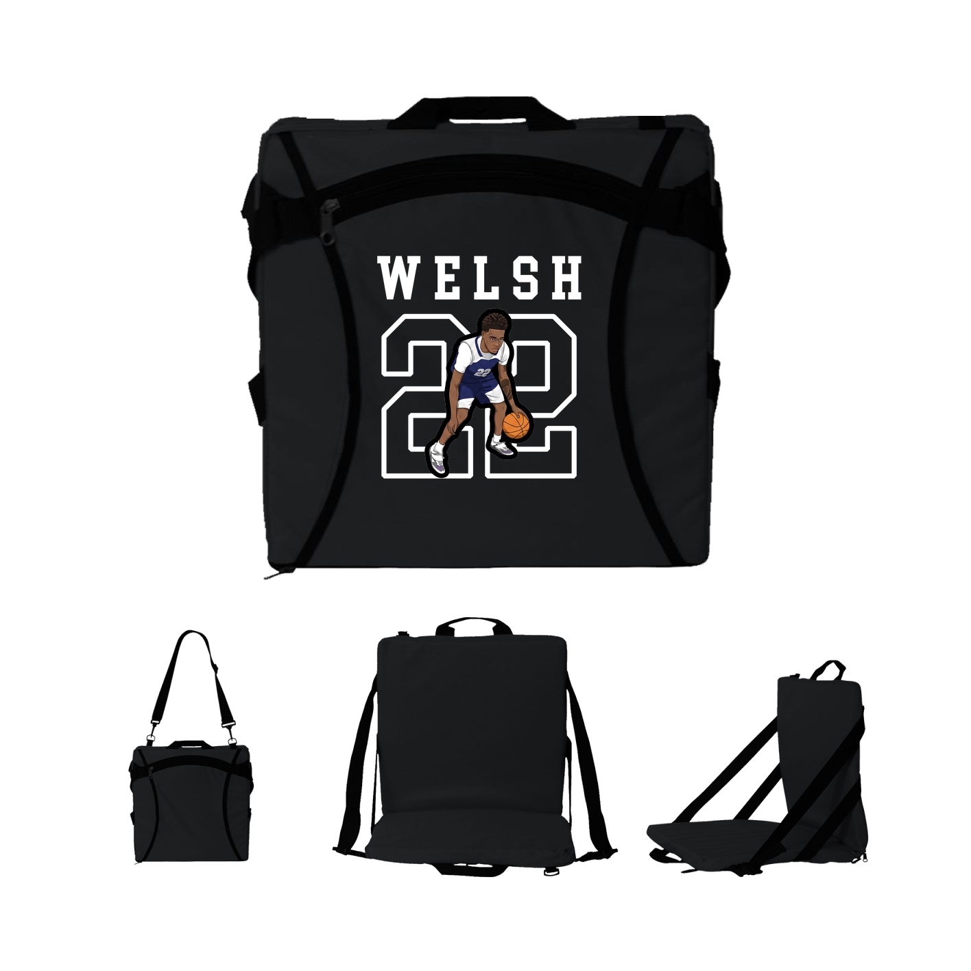 Folding Stadium Seat — Shirsey in Black