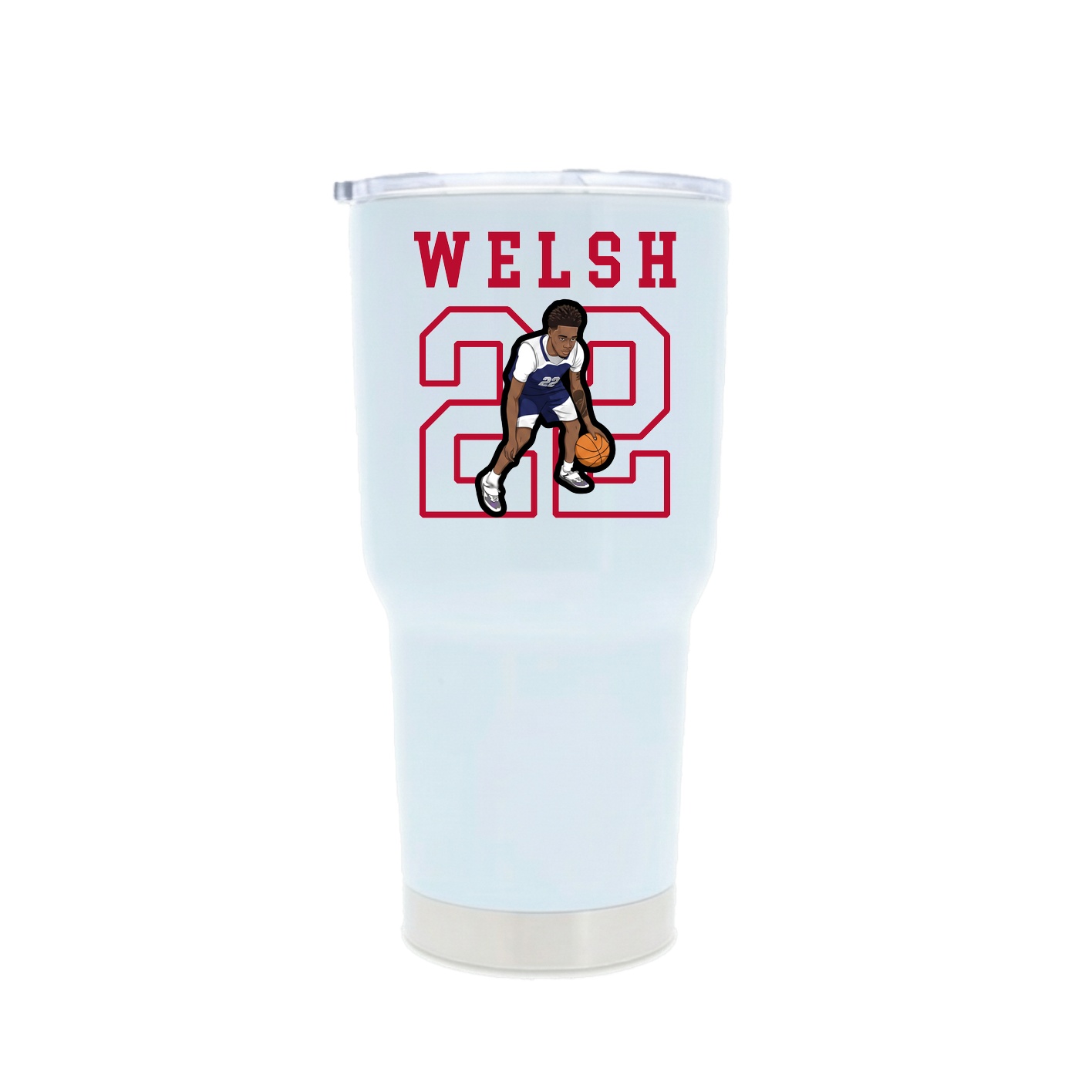 30oz Stainless Steel Tumbler — Shirsey in White