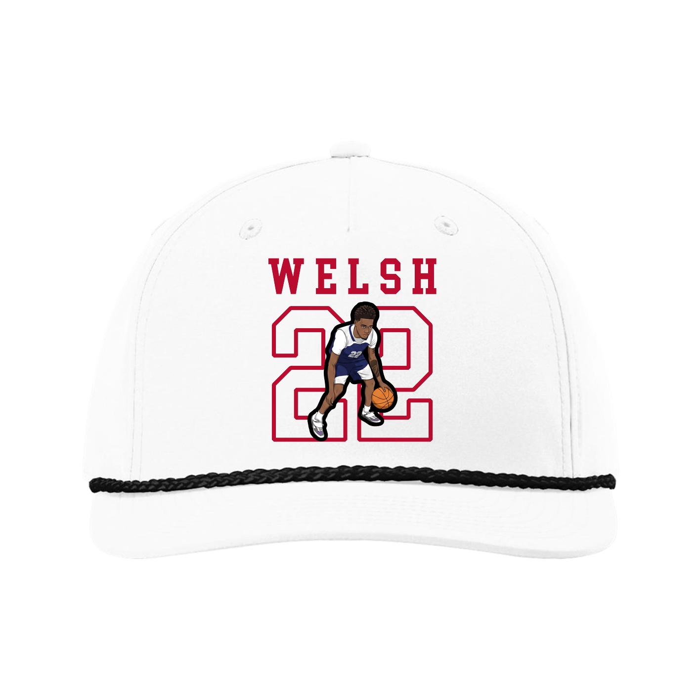 Five-Panel Classic Rope Cap — Shirsey in White