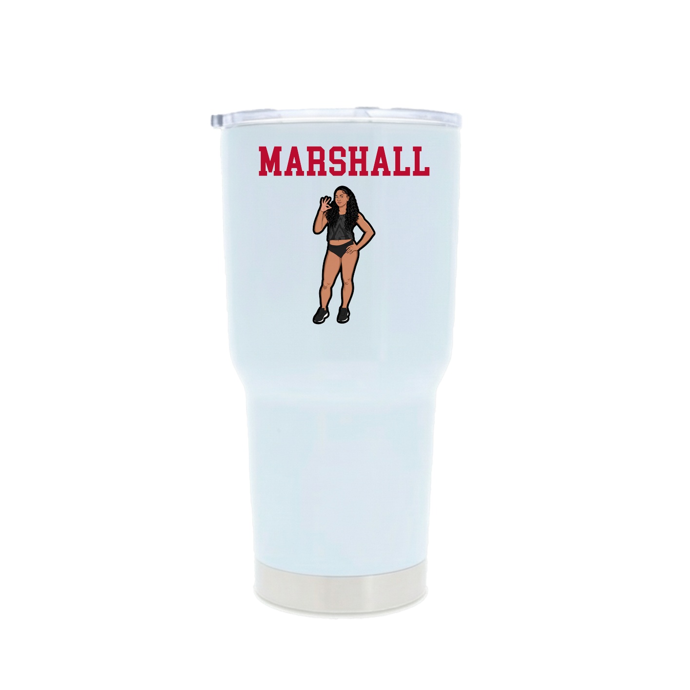 30oz Stainless Steel Tumbler — Shirsey in White
