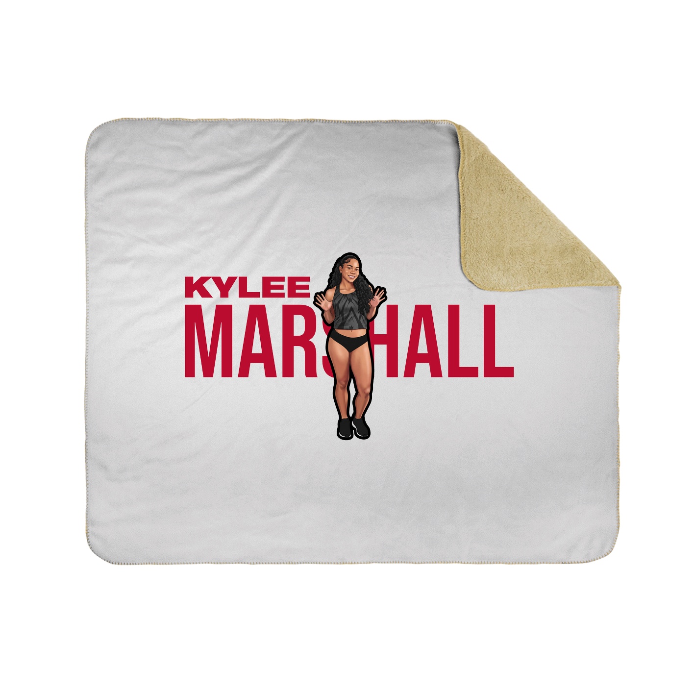 Throw Blanket — Player Name in White