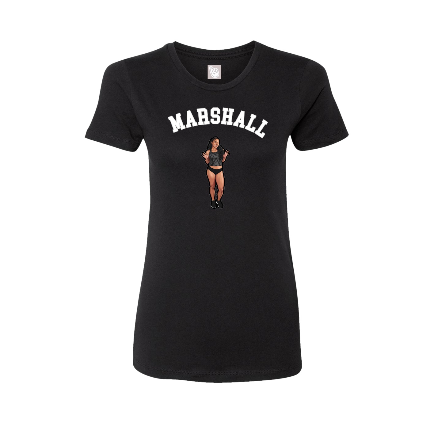 Fitted Women's Tee — Shirsey Arch in Black