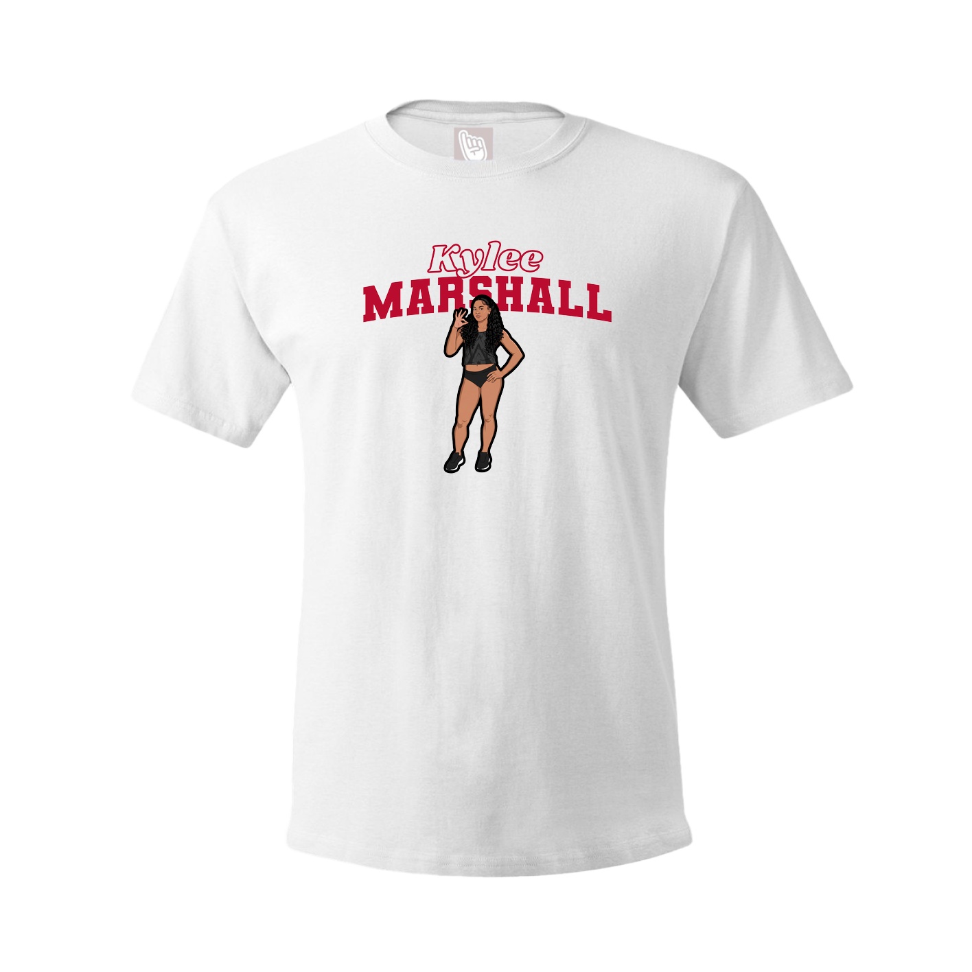 Youth Tee — Name Arch in White