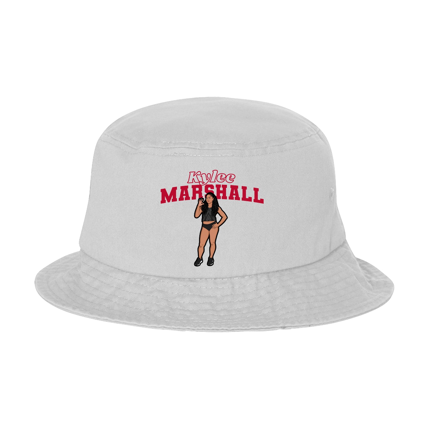 Bucket Cap — Name Arch in White