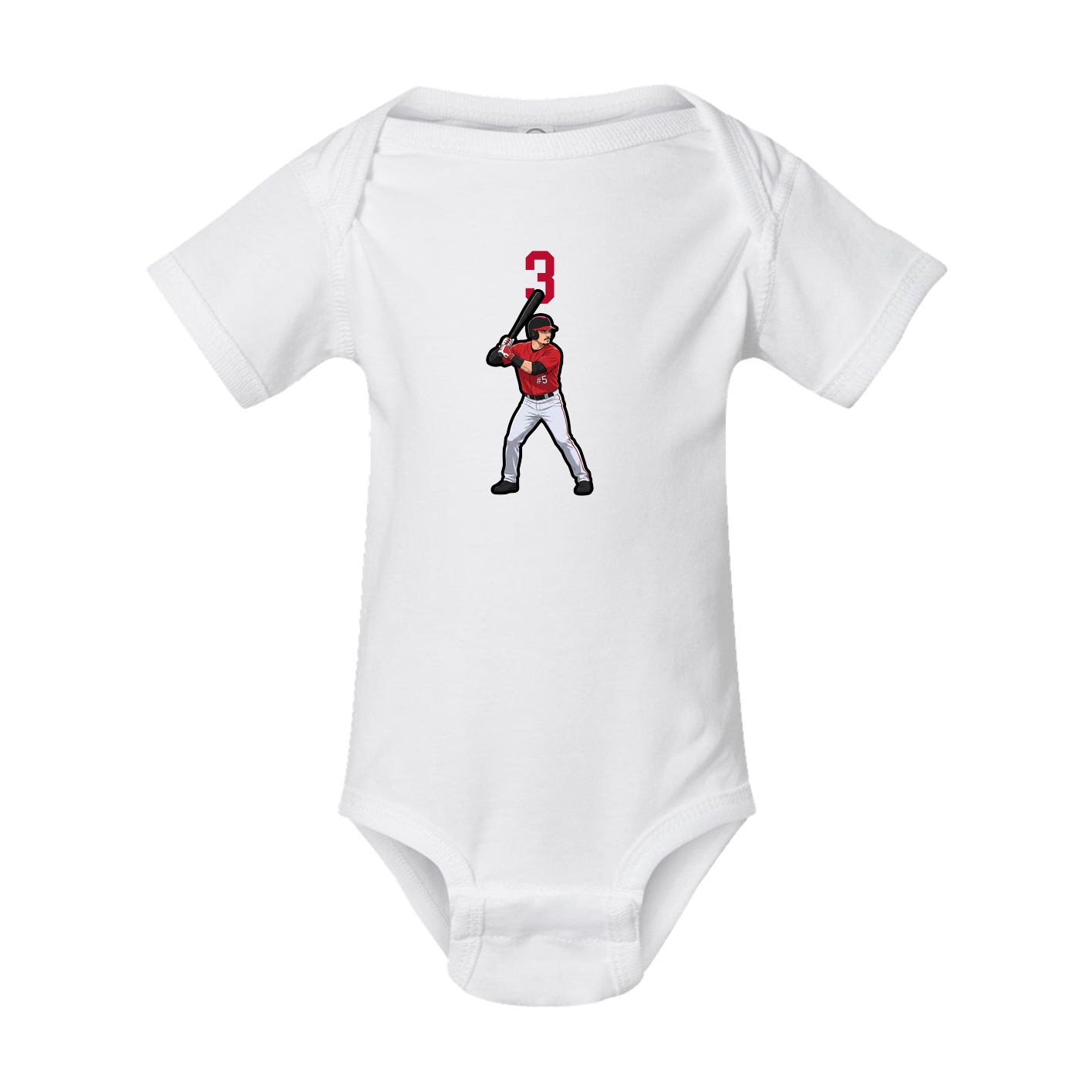 Baby Onesie — Number Top in White