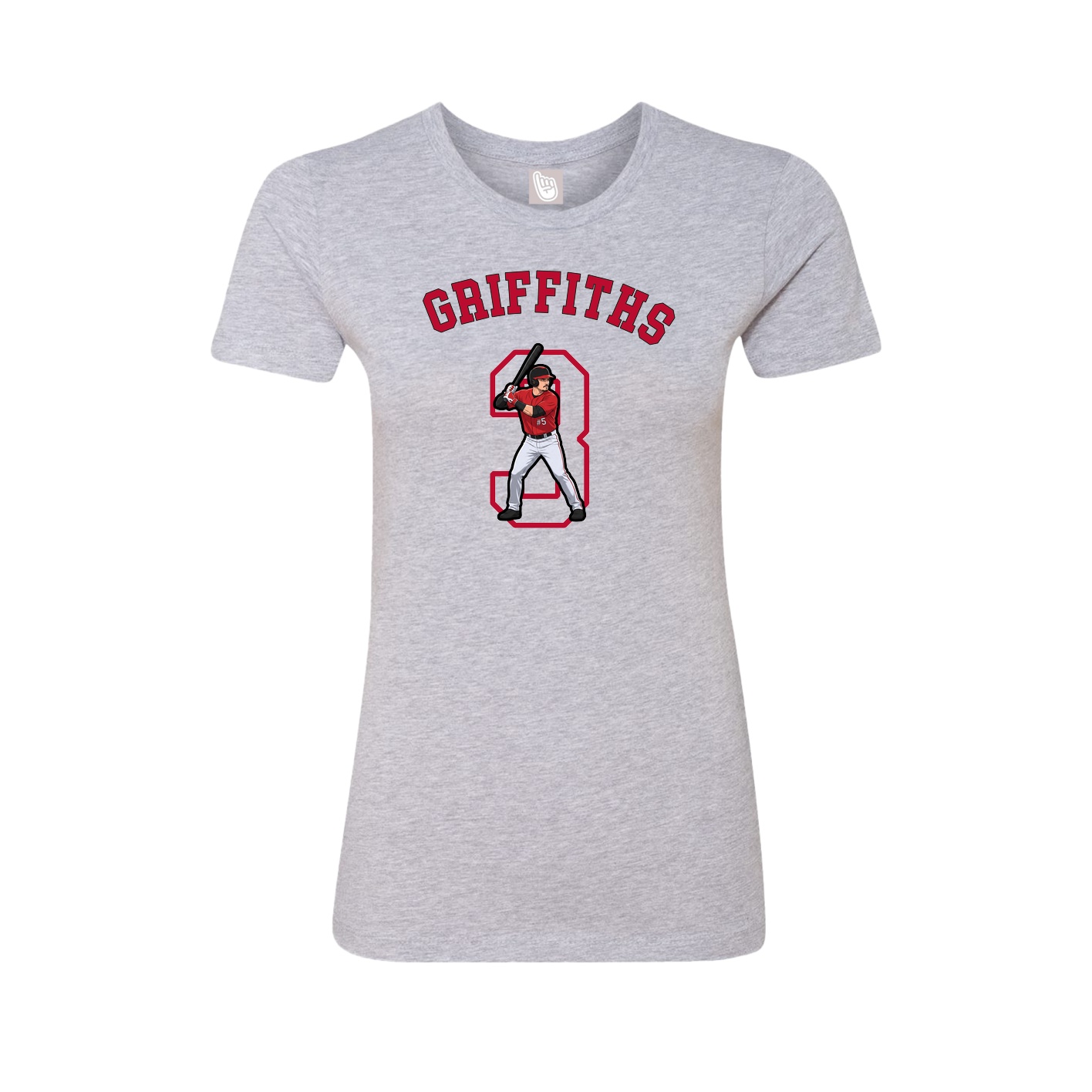 Fitted Women's Tee — Shirsey Arch in Grey