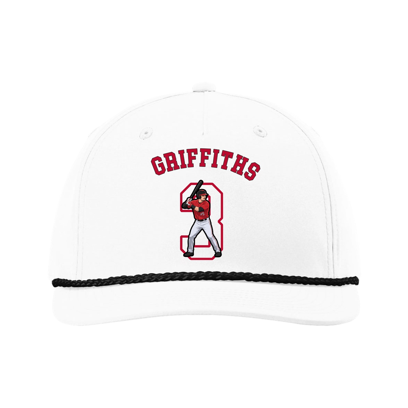 Five-Panel Classic Rope Cap — Shirsey Arch in White