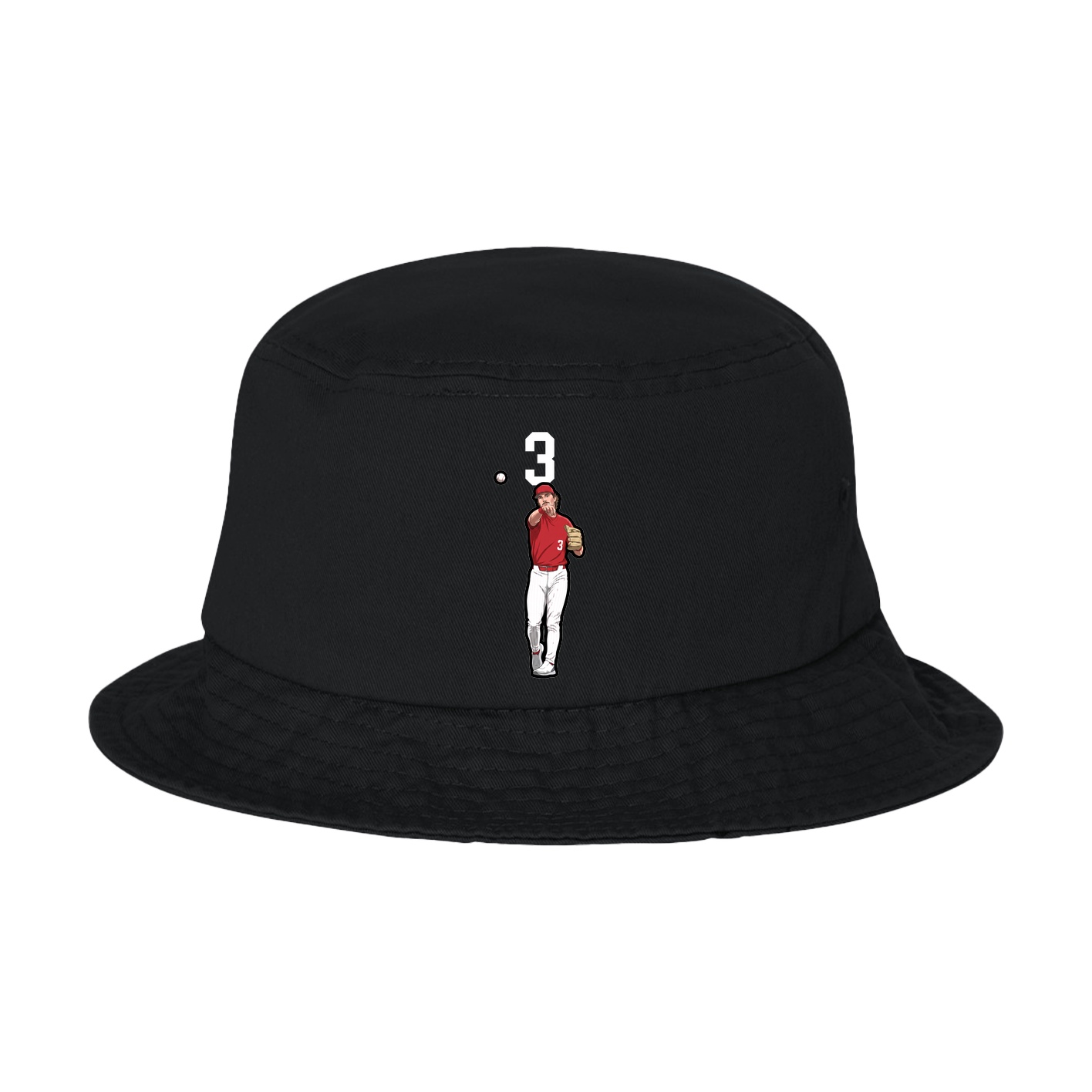 Bucket Cap — Number Top in Black