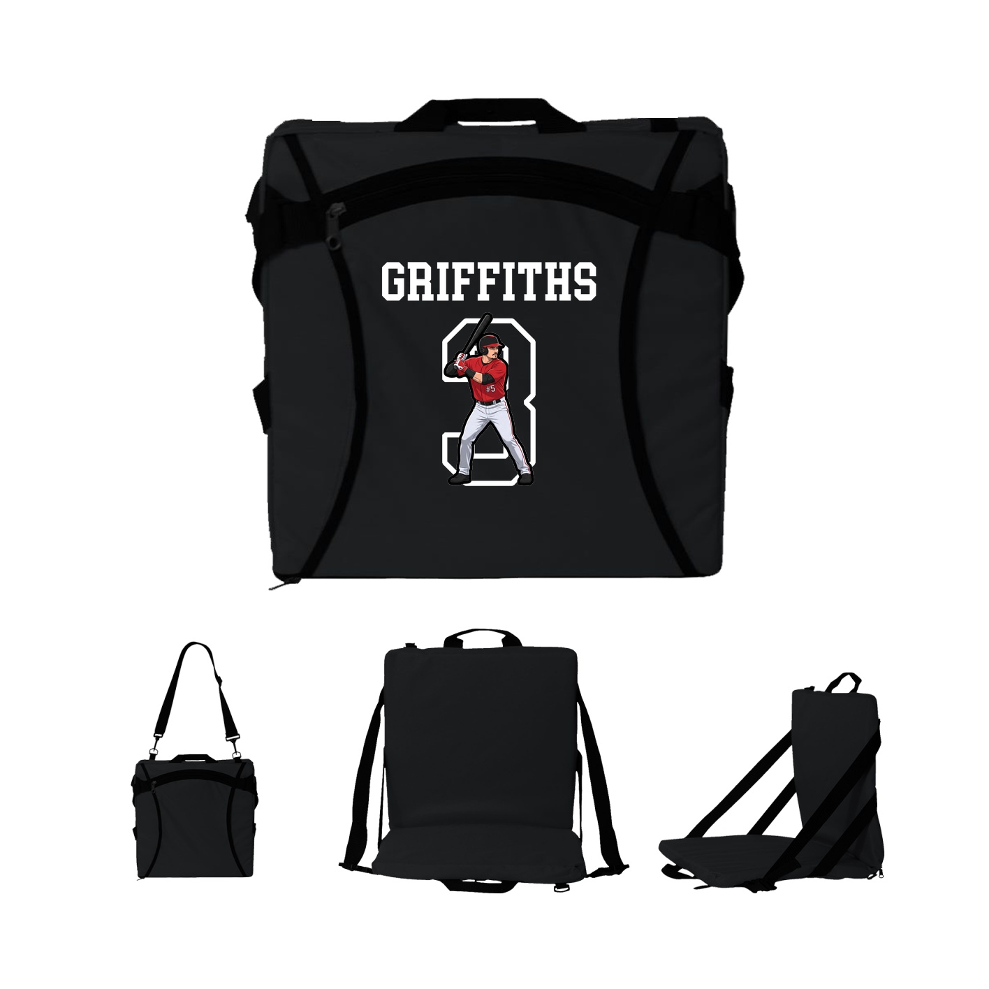 Folding Stadium Seat — Shirsey in Black